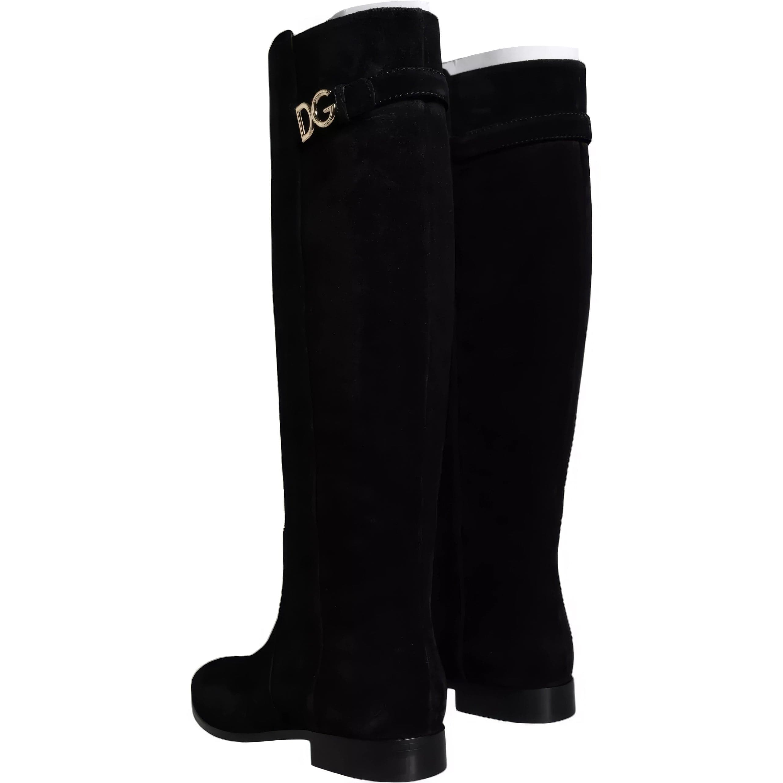 Dolce & Gabbana Suede Knee-High Boots