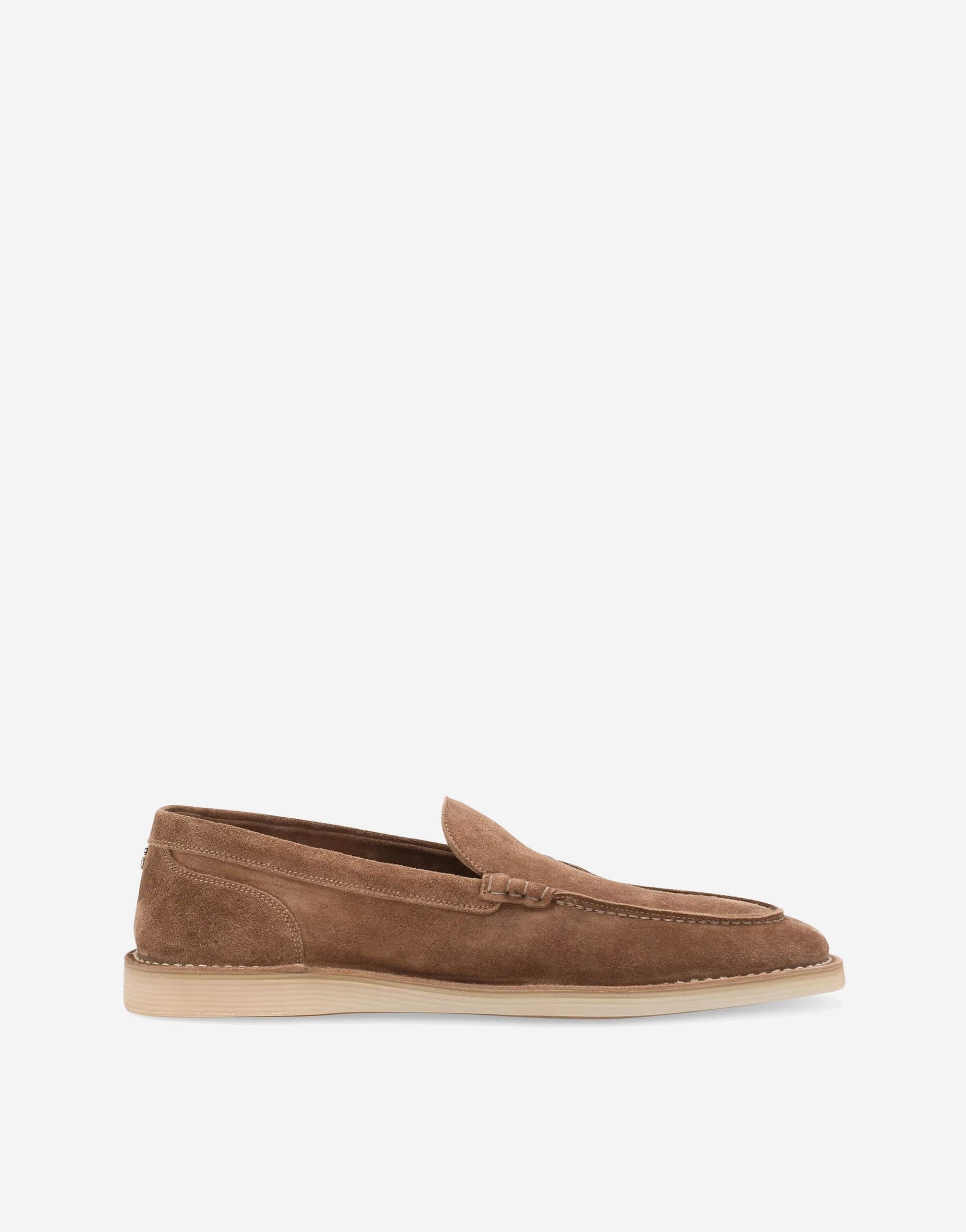 Dolce & Gabbana Suede Loafers In Brown