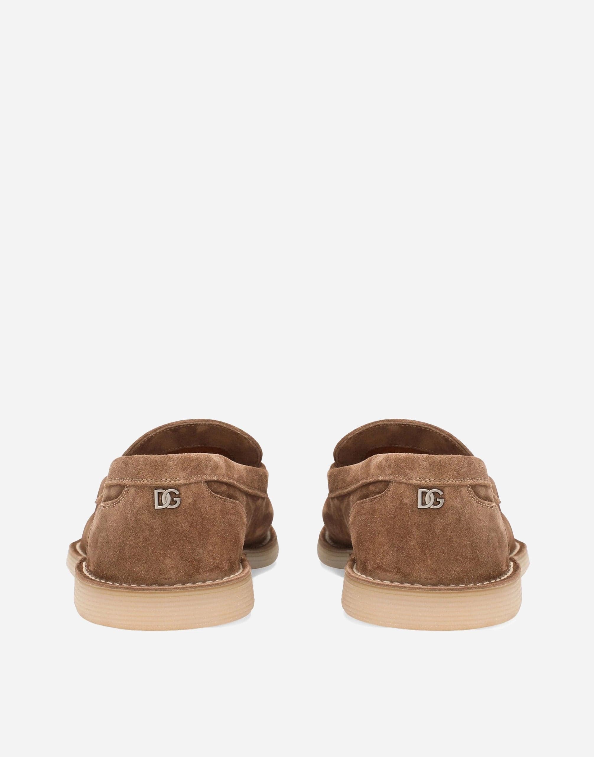 Dolce & Gabbana Suede Loafers In Brown