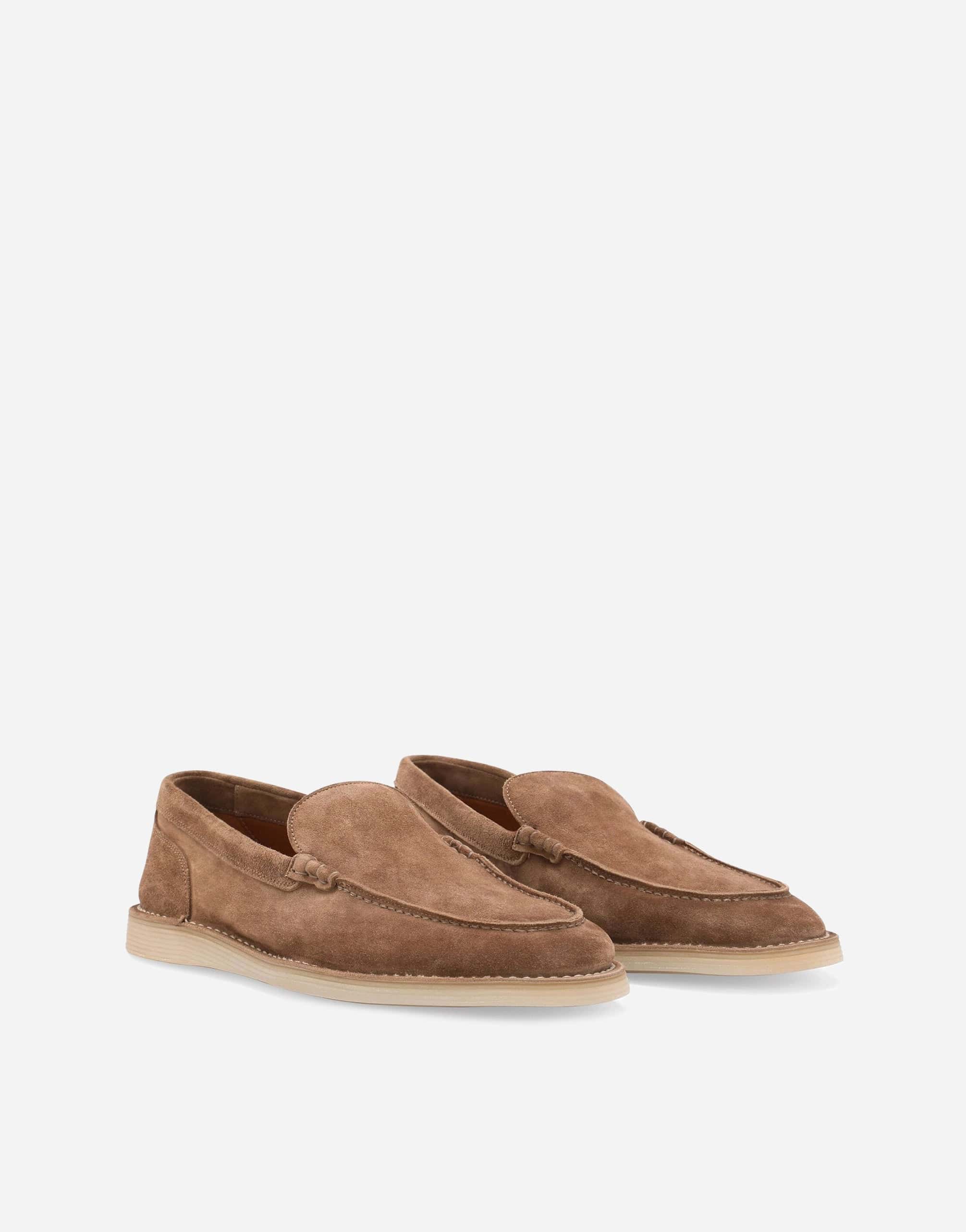 Dolce & Gabbana Suede Loafers In Brown