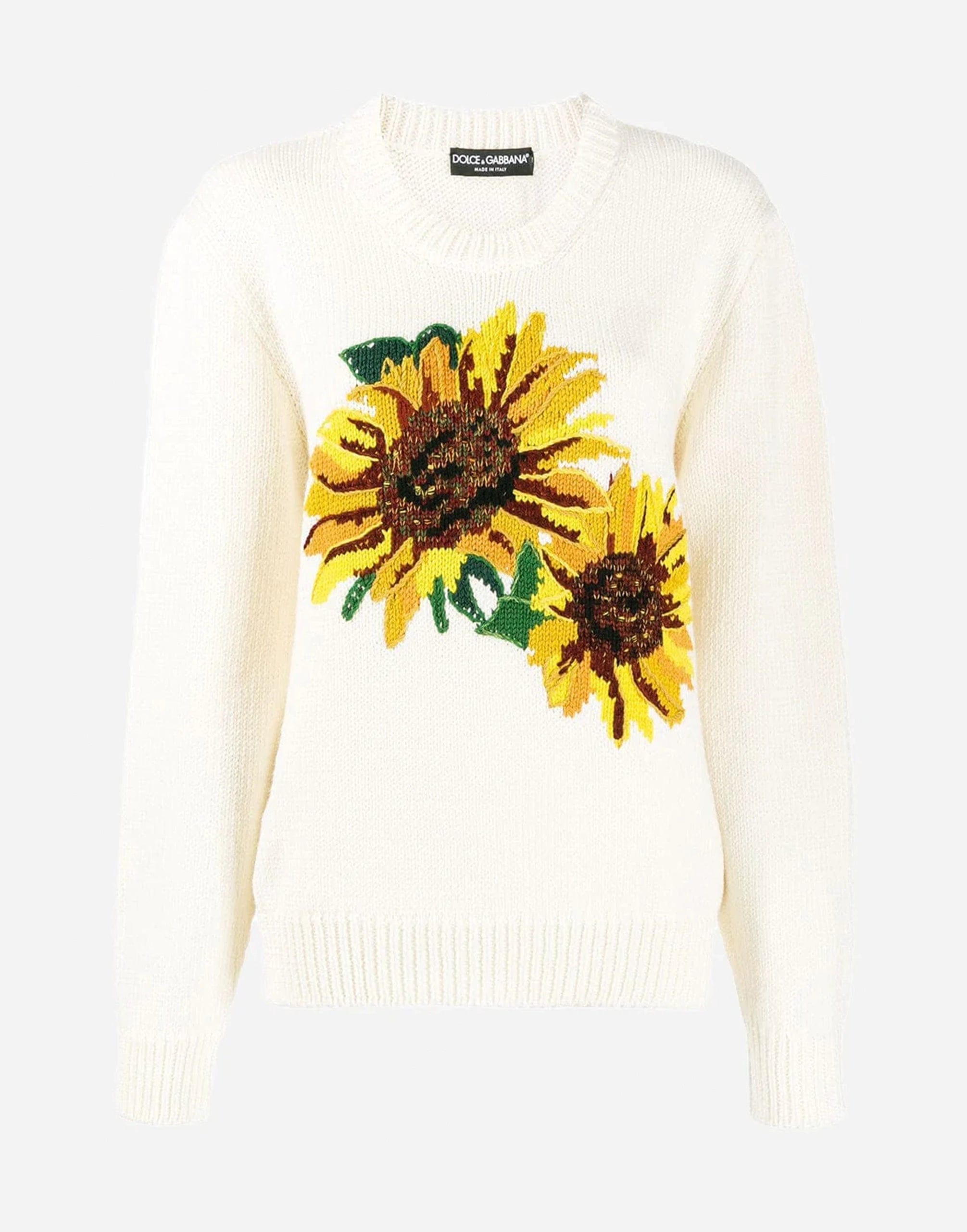 Dolce & Gabbana Sunflower Intarsia Sweater