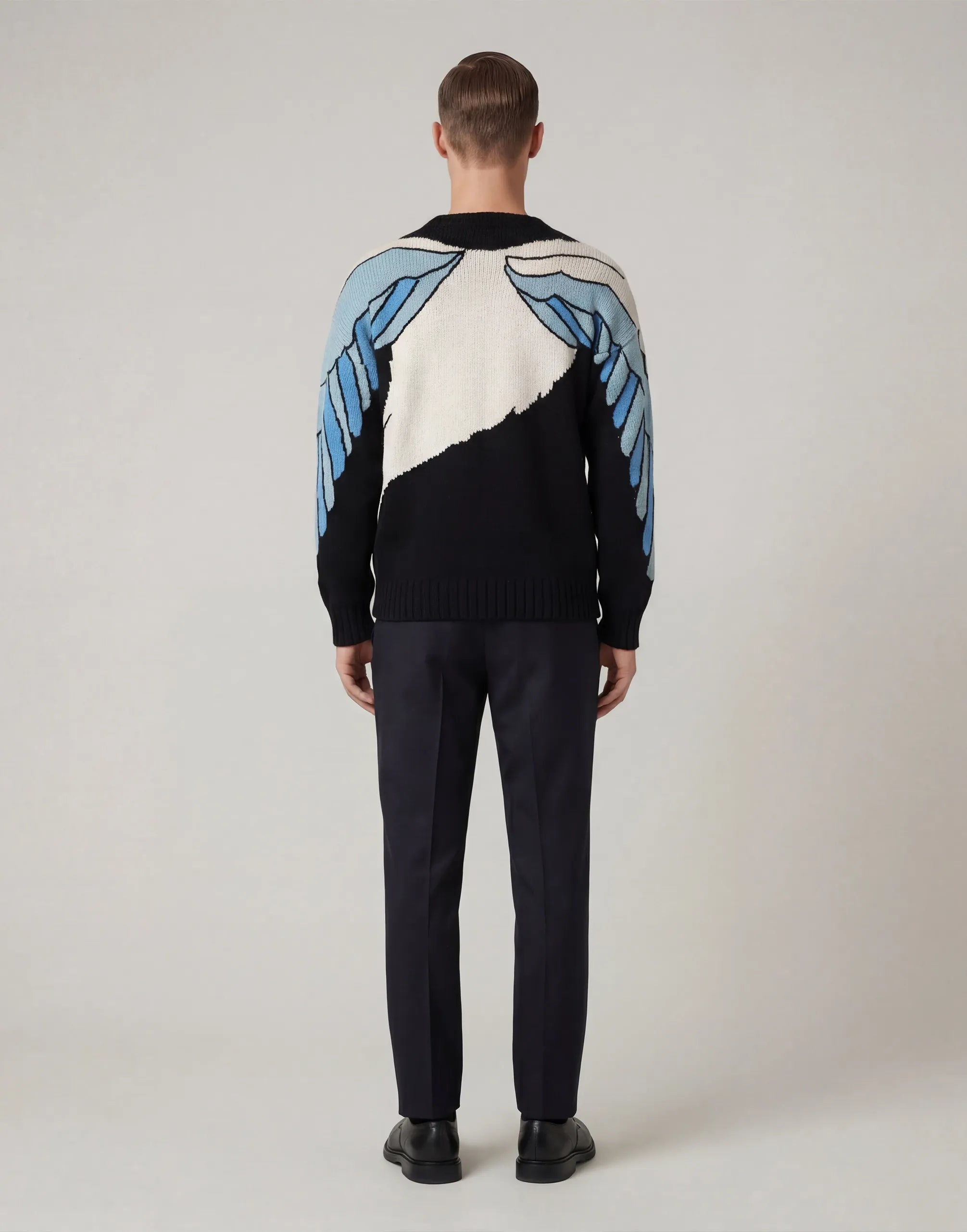 Dolce & Gabbana Swan Intarsia Knit Sweater | Sendegaro