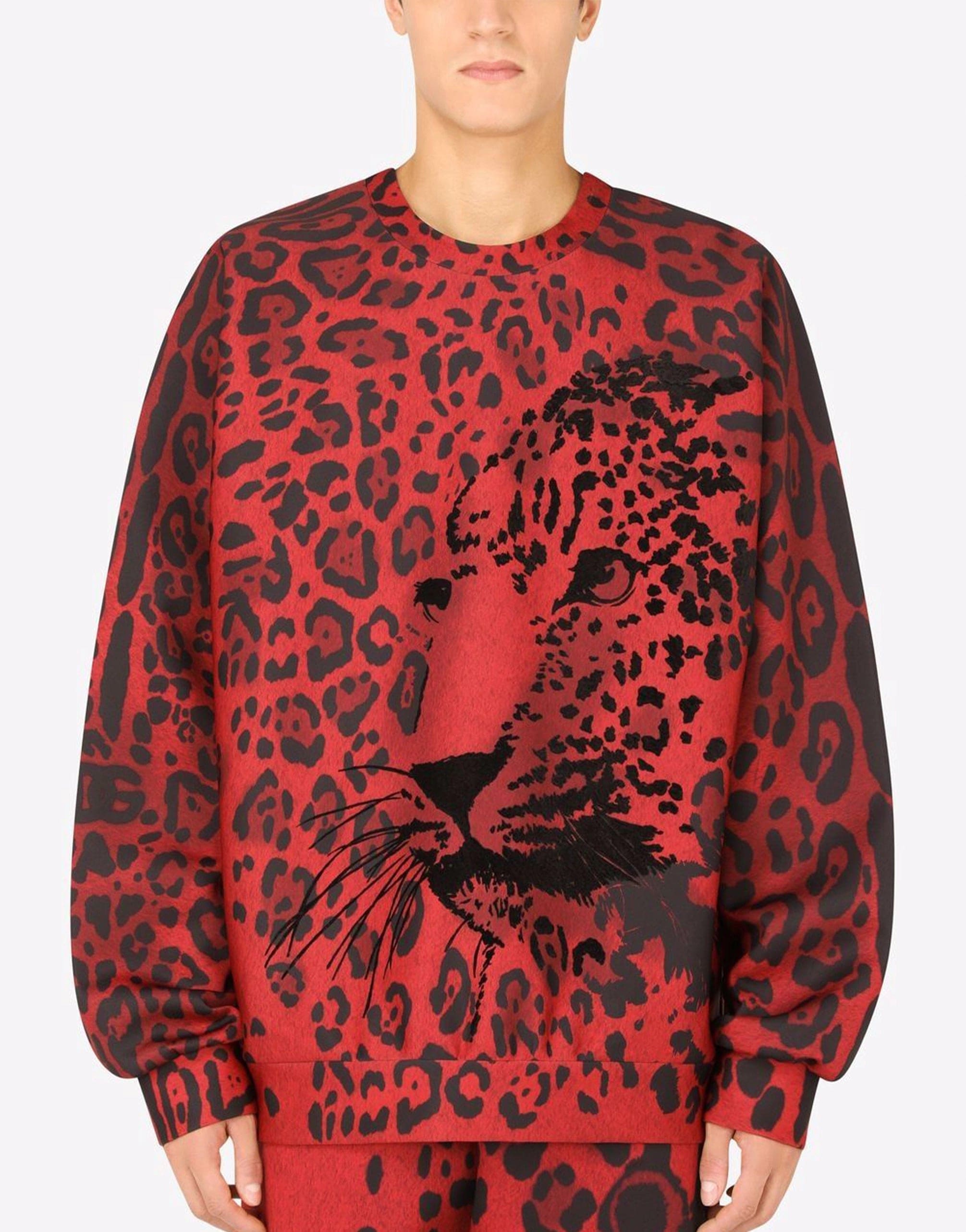 Dolce & Gabbana Sweatshirt With Leopard-Print