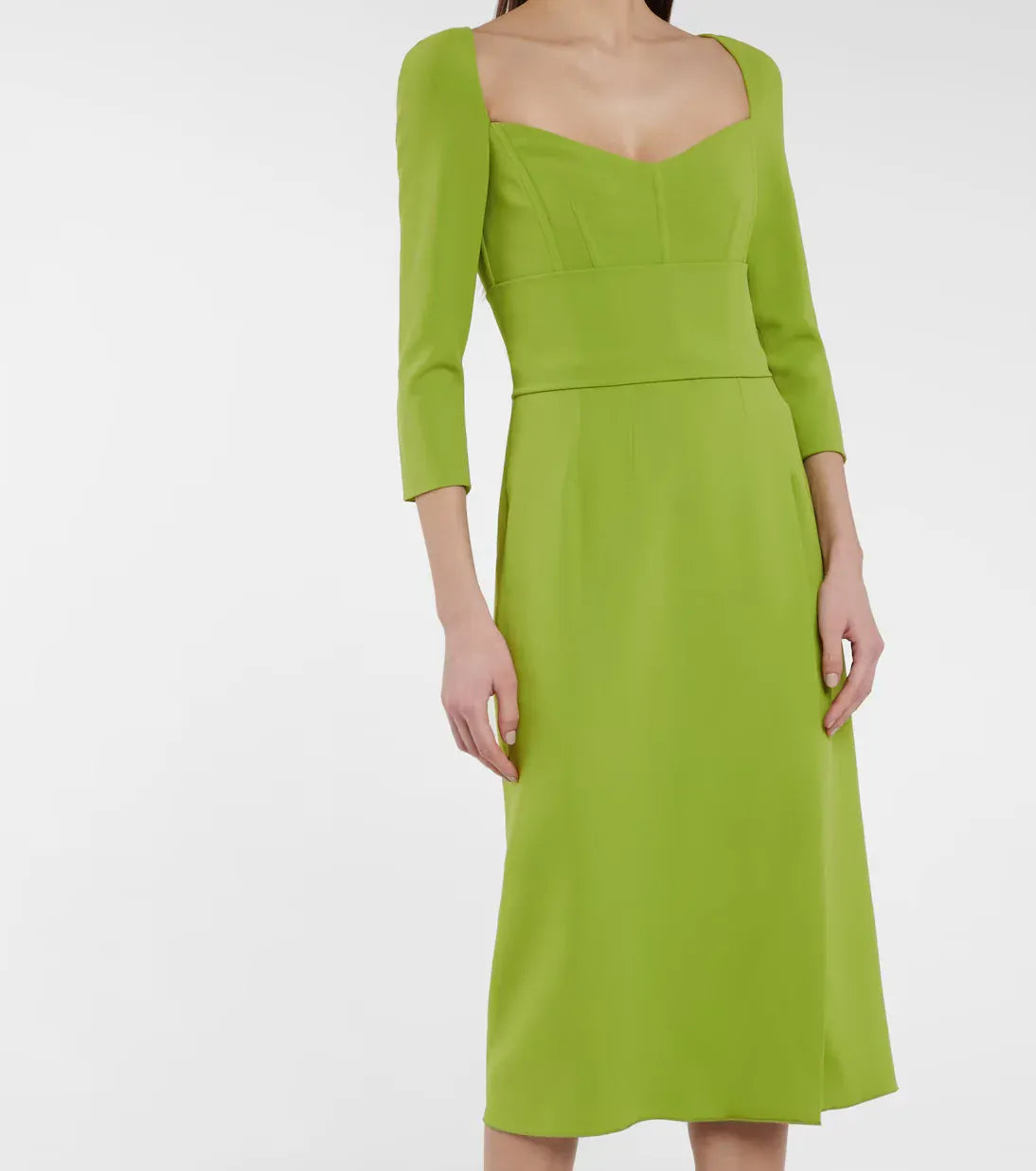 Dolce & Gabbana Sweetheart-Neckline Fitted Midi Dress