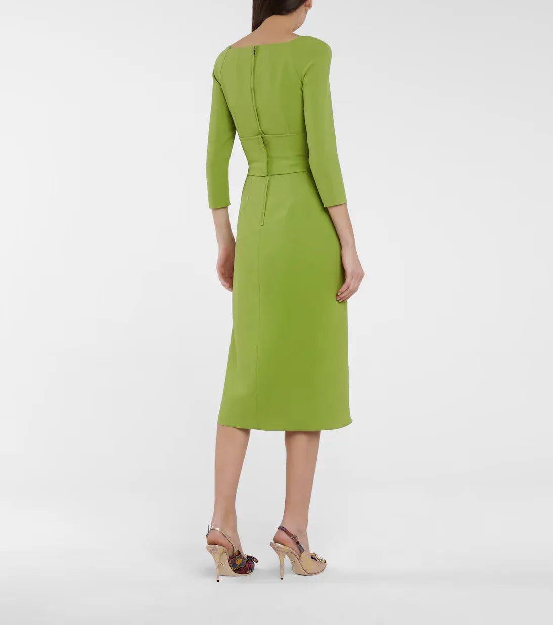 Dolce & Gabbana Sweetheart-Neckline Fitted Midi Dress