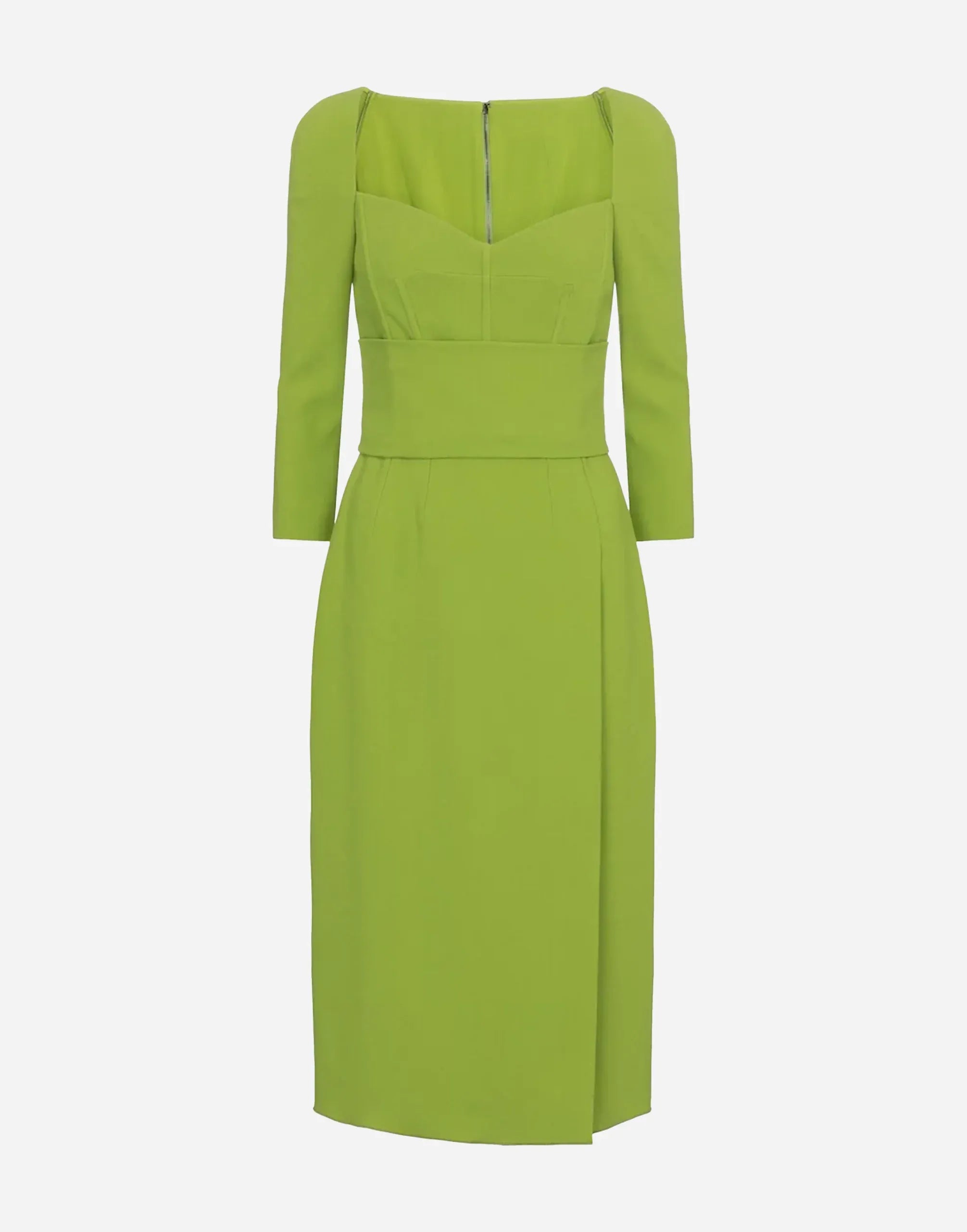 Dolce & Gabbana Sweetheart-Neckline Fitted Midi Dress