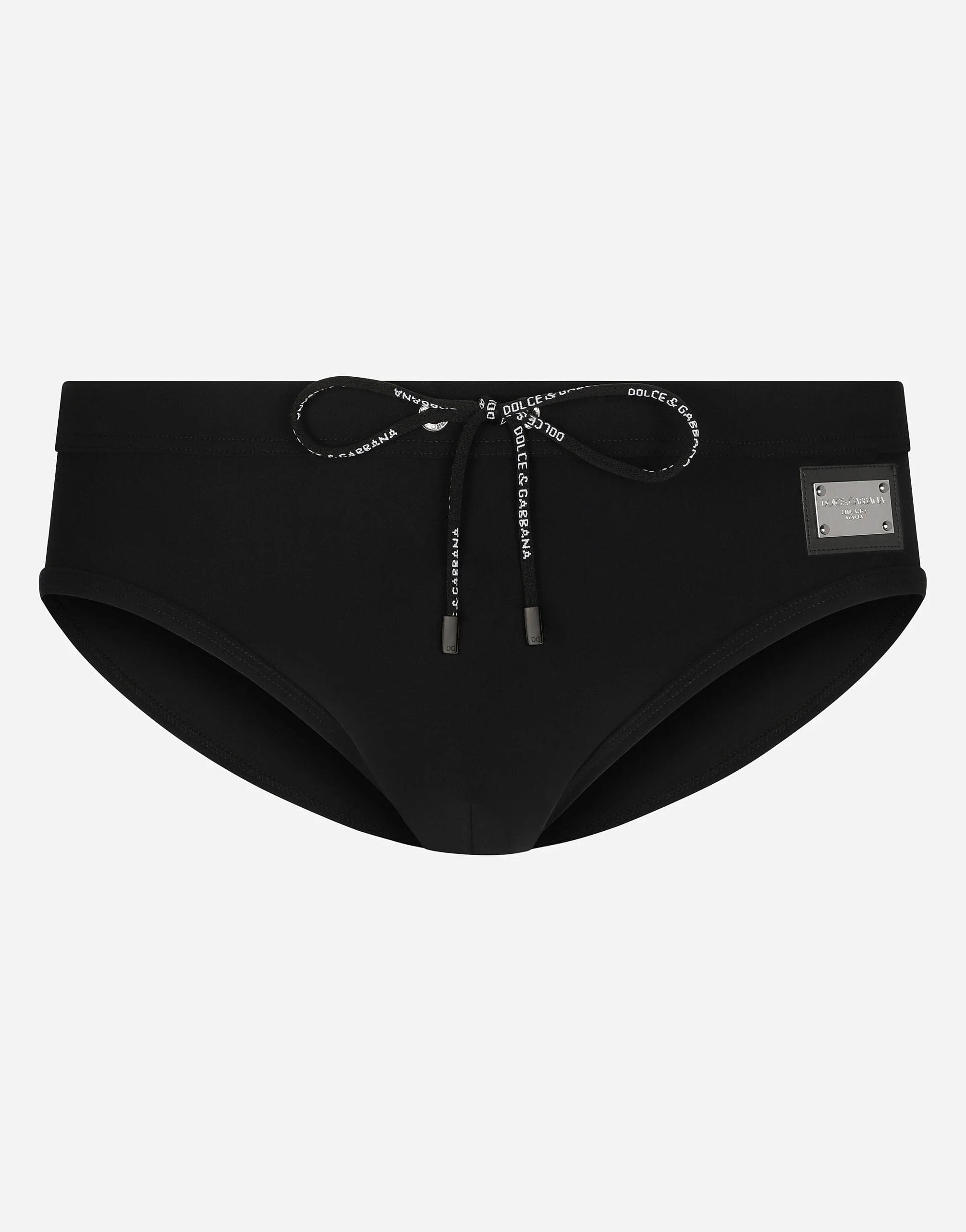 Dolce & Gabbana Swim Briefs With Branded Tag