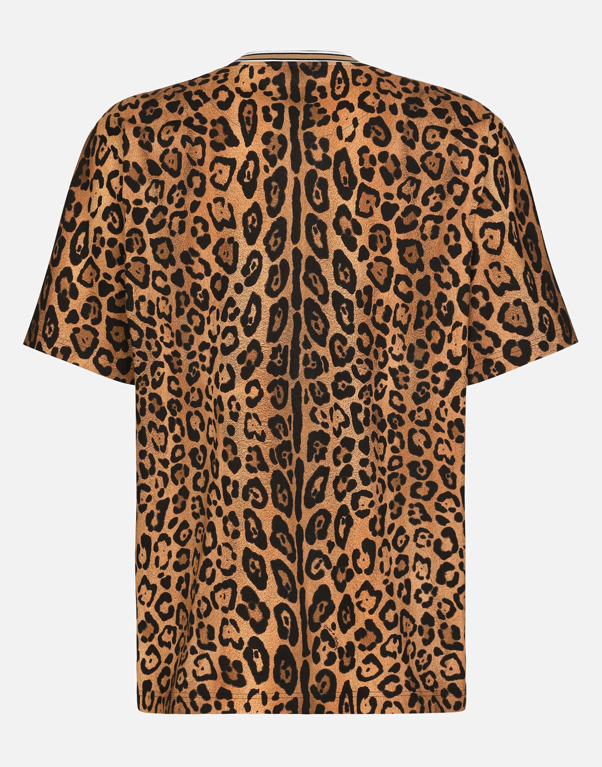 Dolce & Gabbana T-Shirt With Leopard-Print Crespo