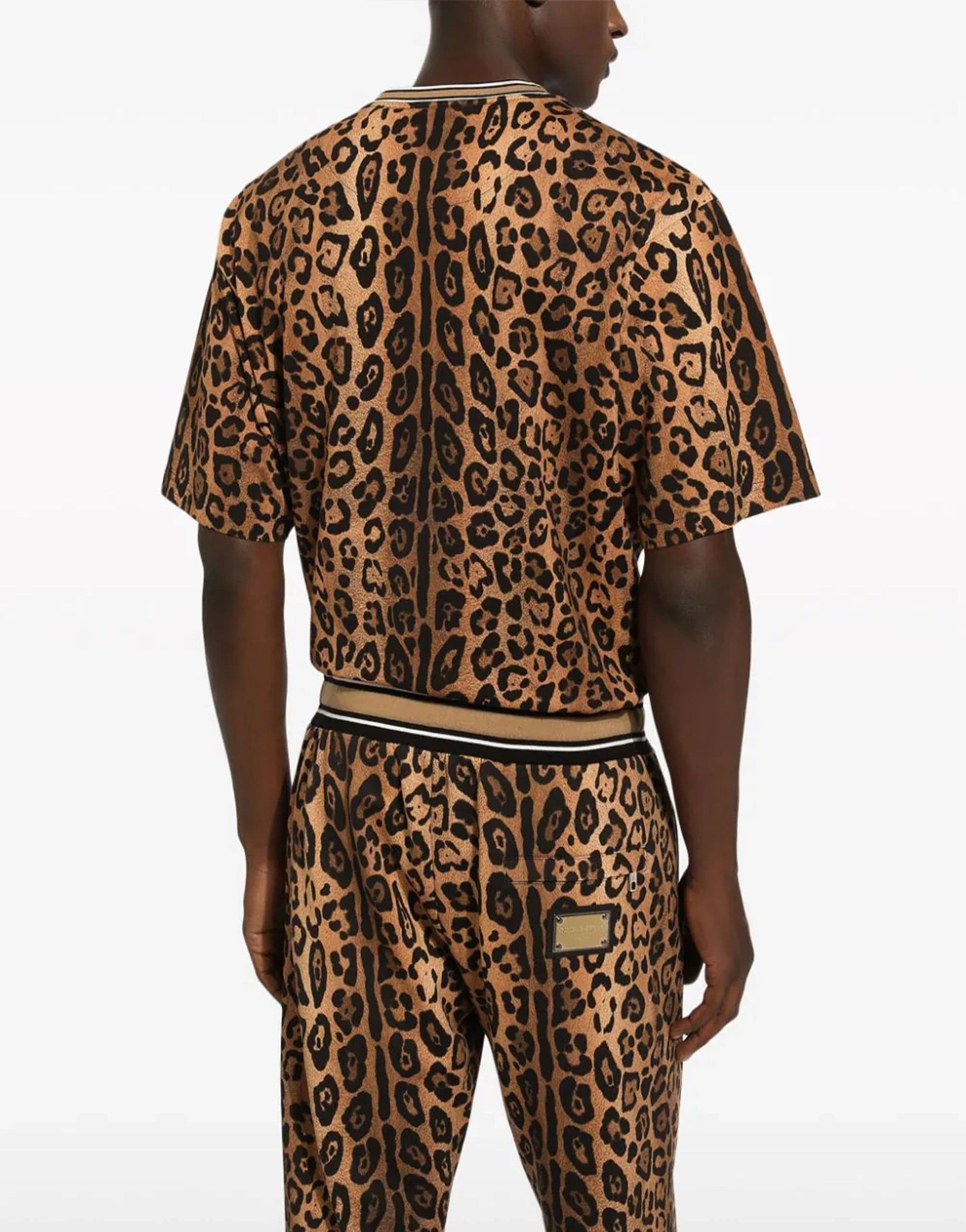 Dolce & Gabbana T-Shirt With Leopard-Print Crespo