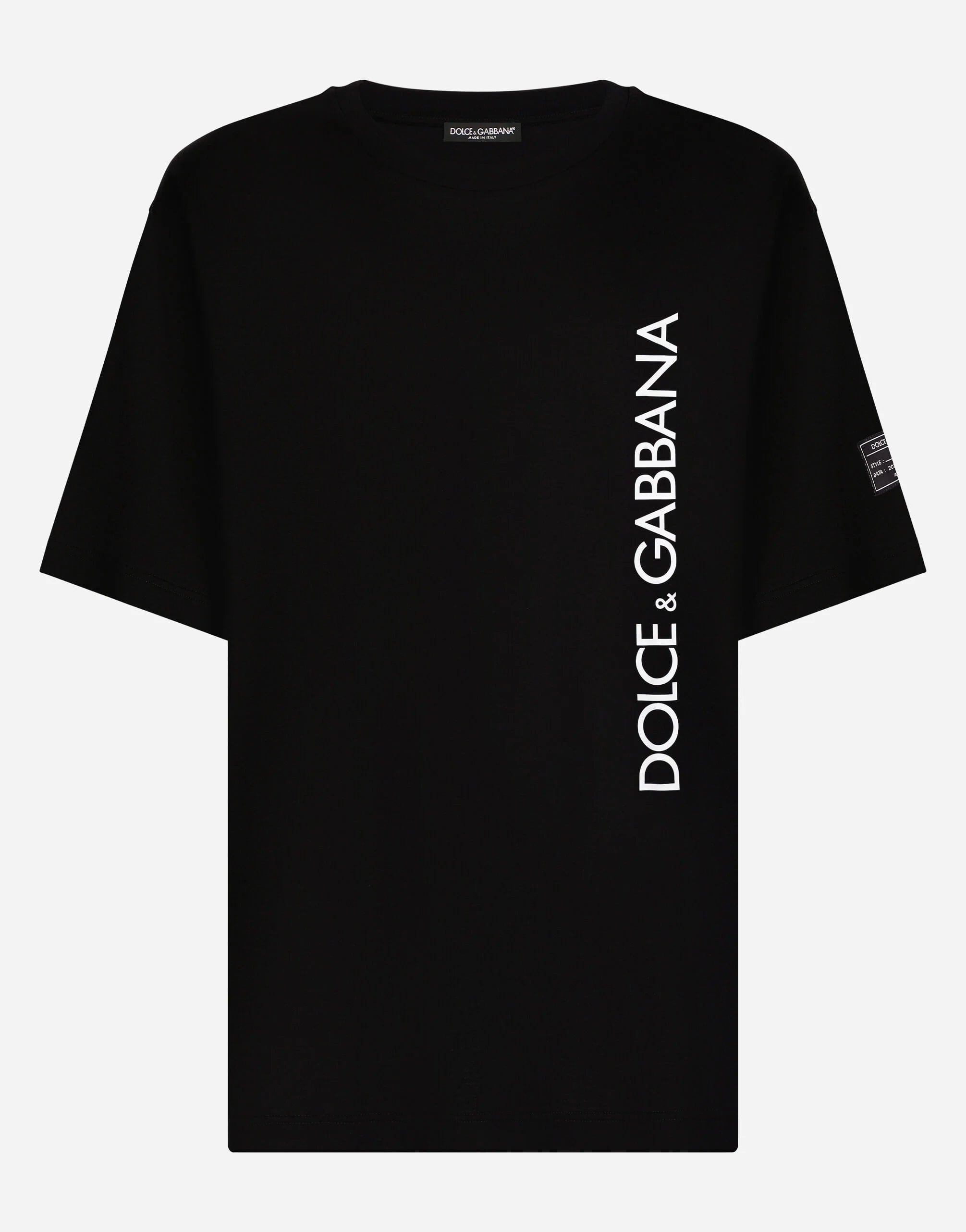 Dolce & Gabbana T-Shirt With Vertical Logo Print