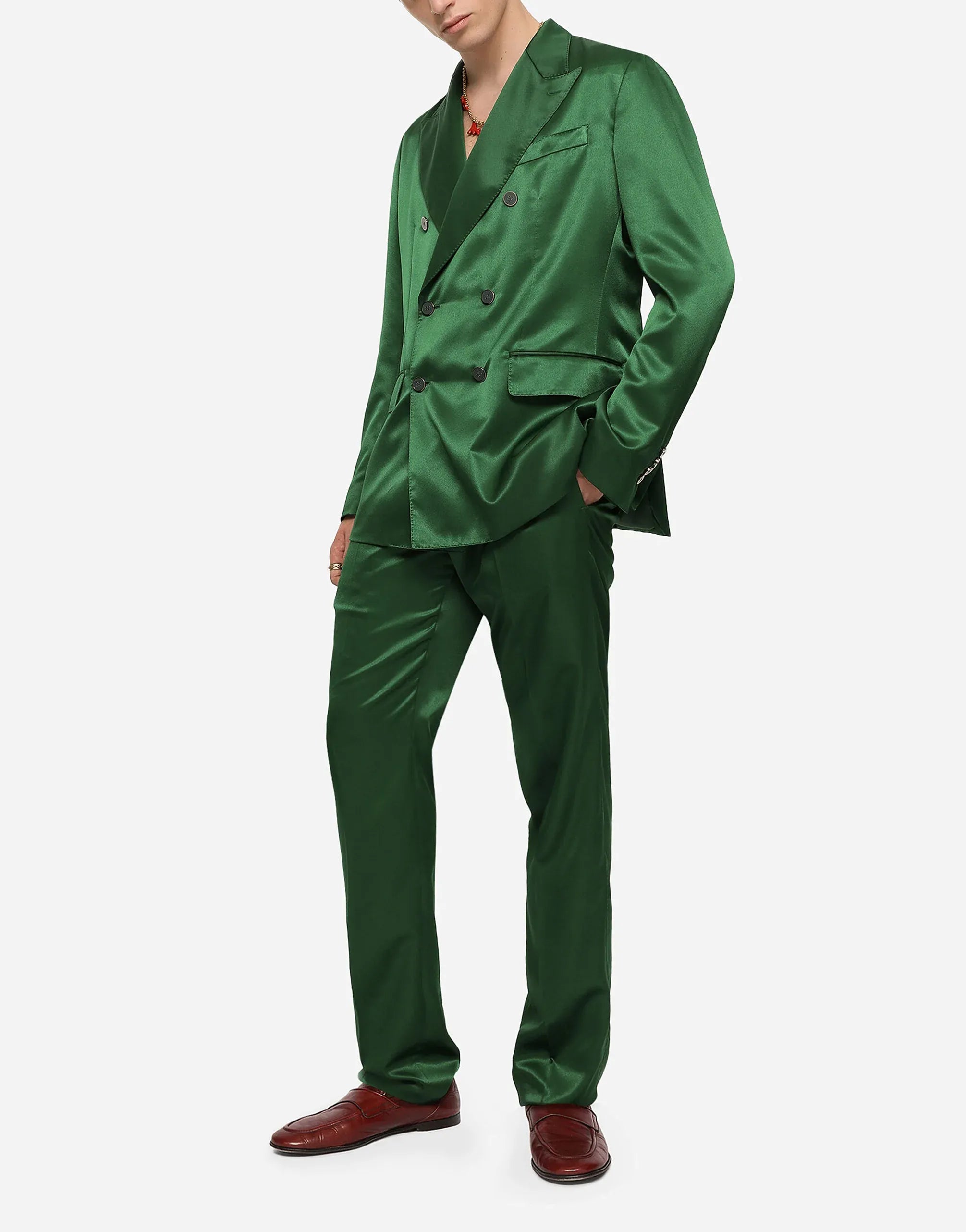 Dolce & Gabbana Tailored Double-Breasted Satin Blazer