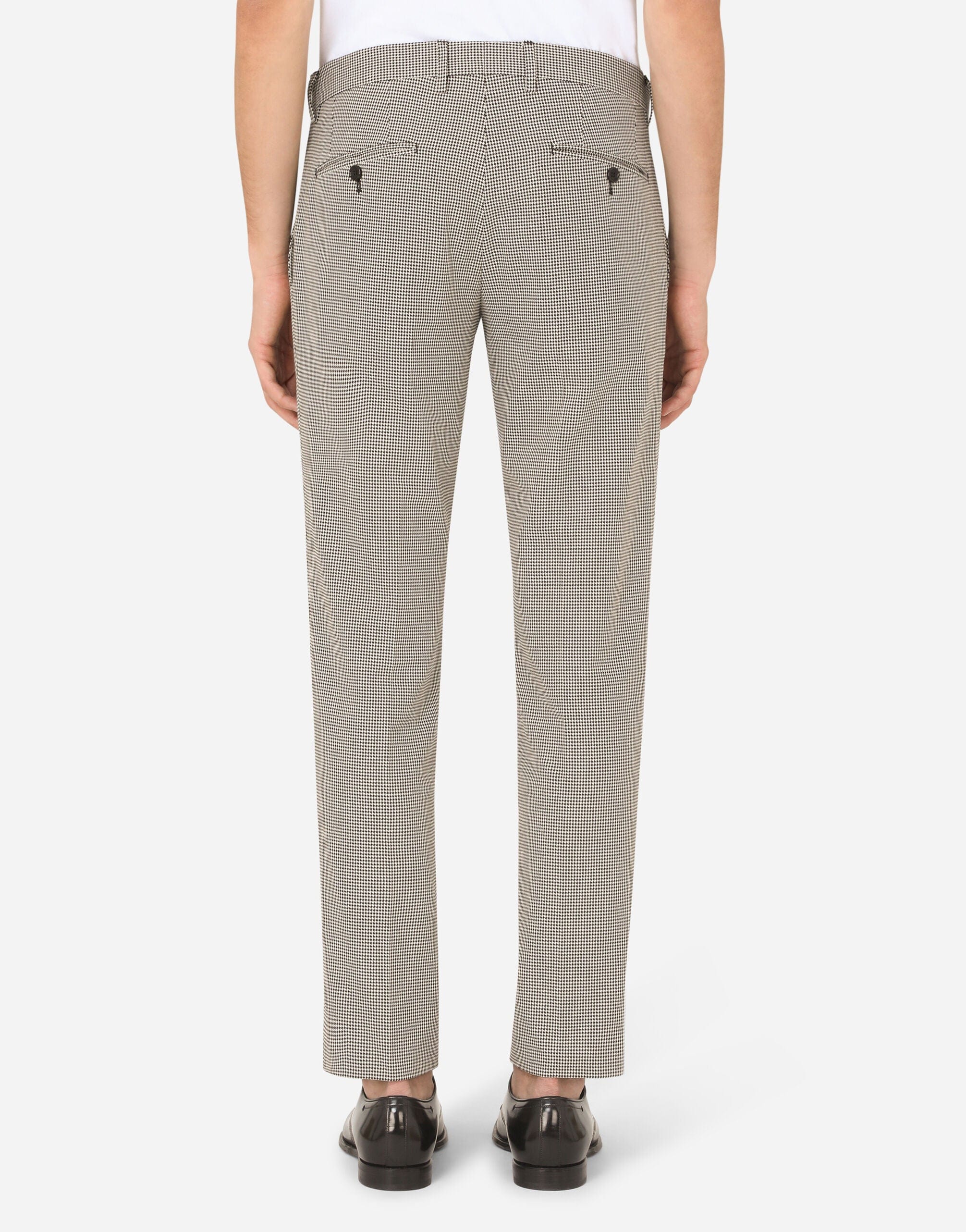 Dolce & Gabbana Tailored Houndstooth Cotton Trousers