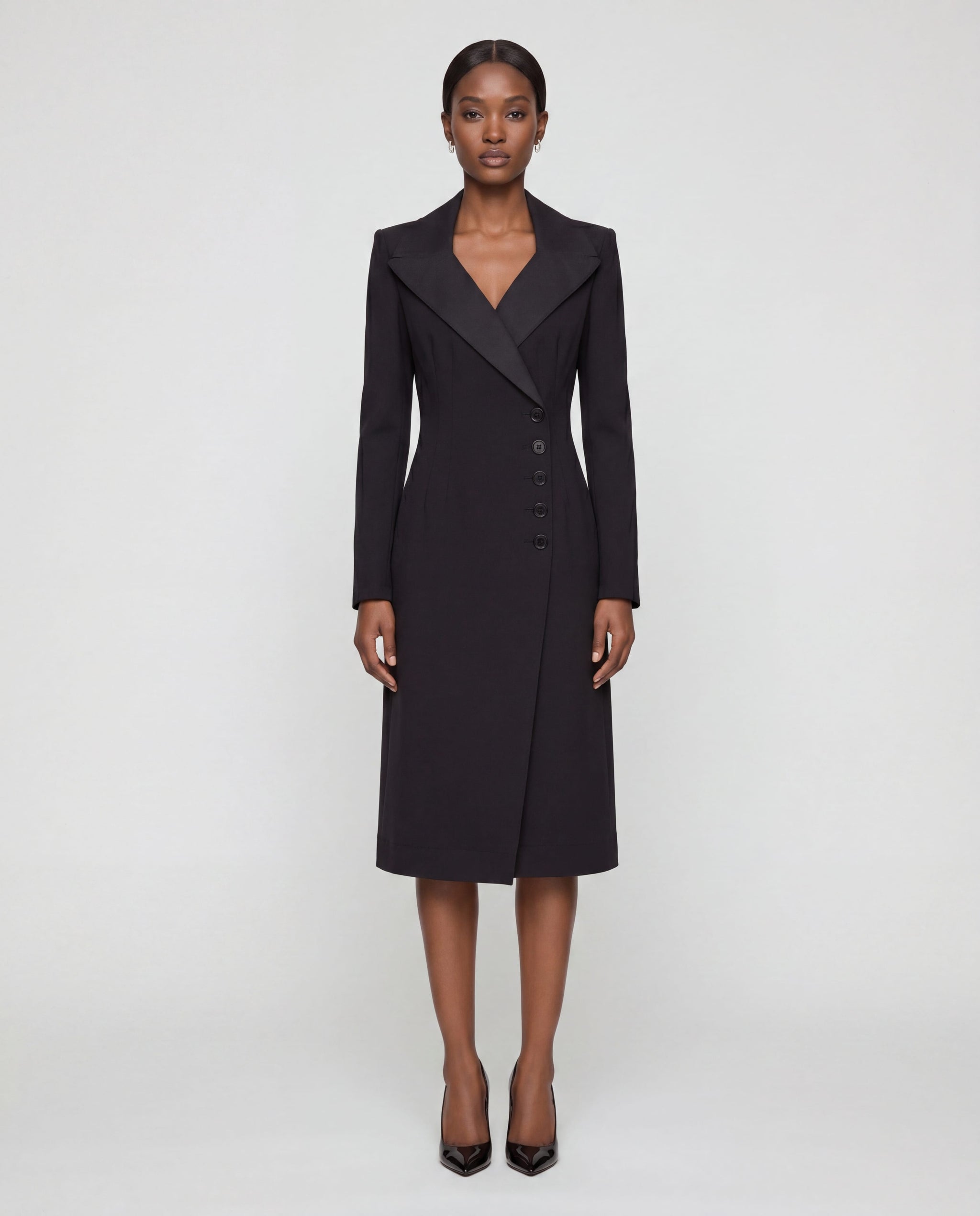 midi blazer dress Dolce & Gabbana Tailored Midi Blazer Dress With Wide Lapels