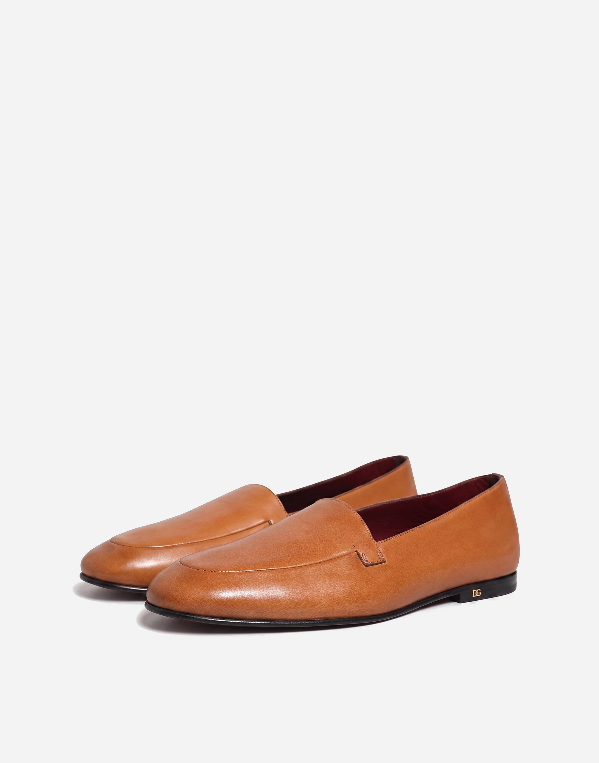 Dolce & Gabbana hellbraune Leder-Loafer Young Pope