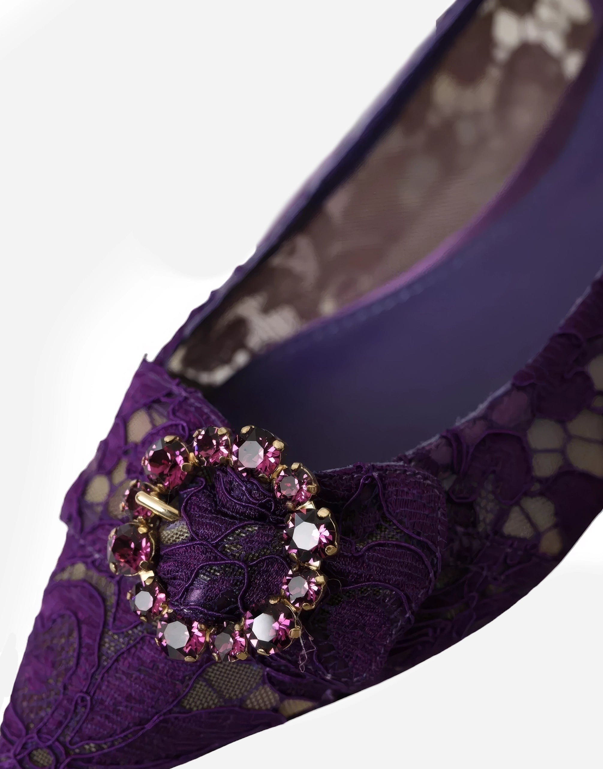 Dolce & Gabbana Taormina Lace Bejewelled Flats