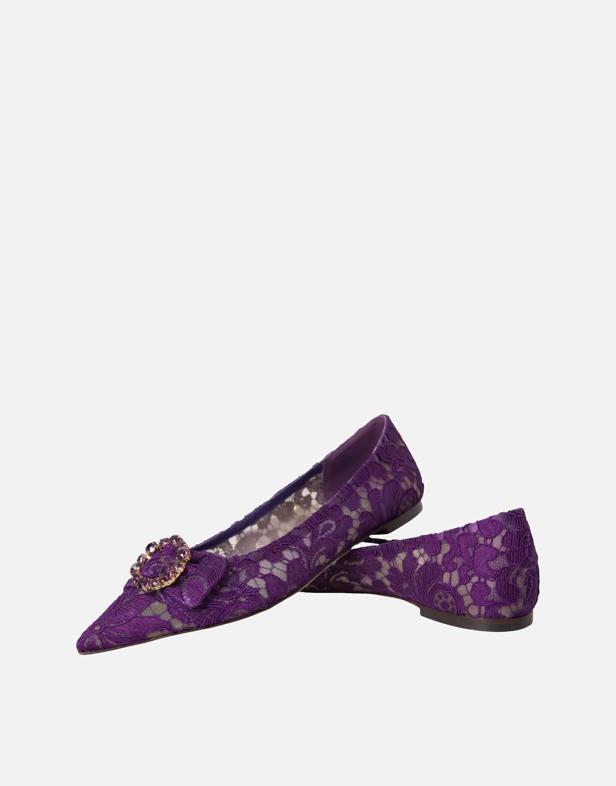 Dolce & Gabbana Taormina Lace Bejewelled Flats