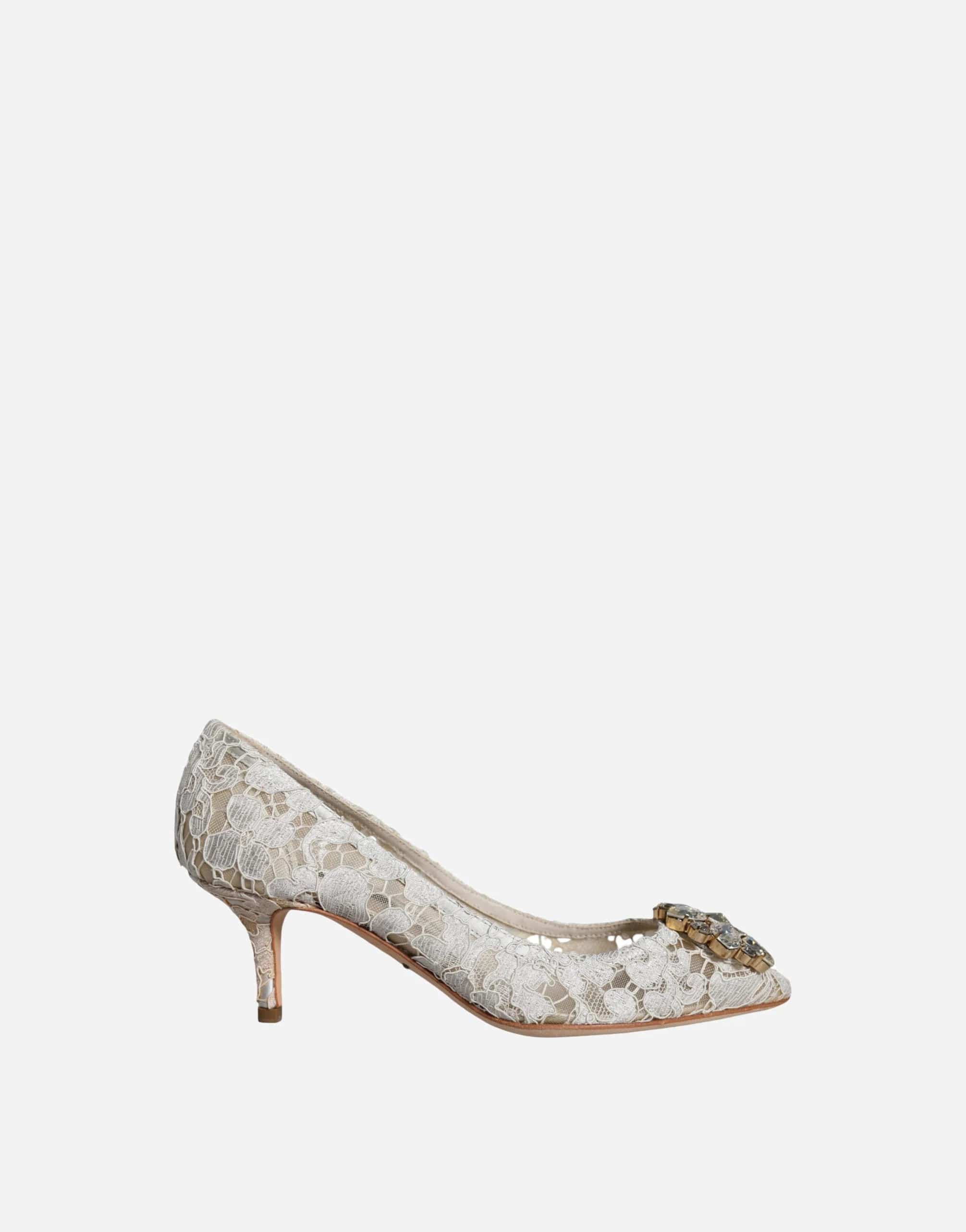 Dolce & Gabbana Taormina Lace Crystal Embellished Pumps