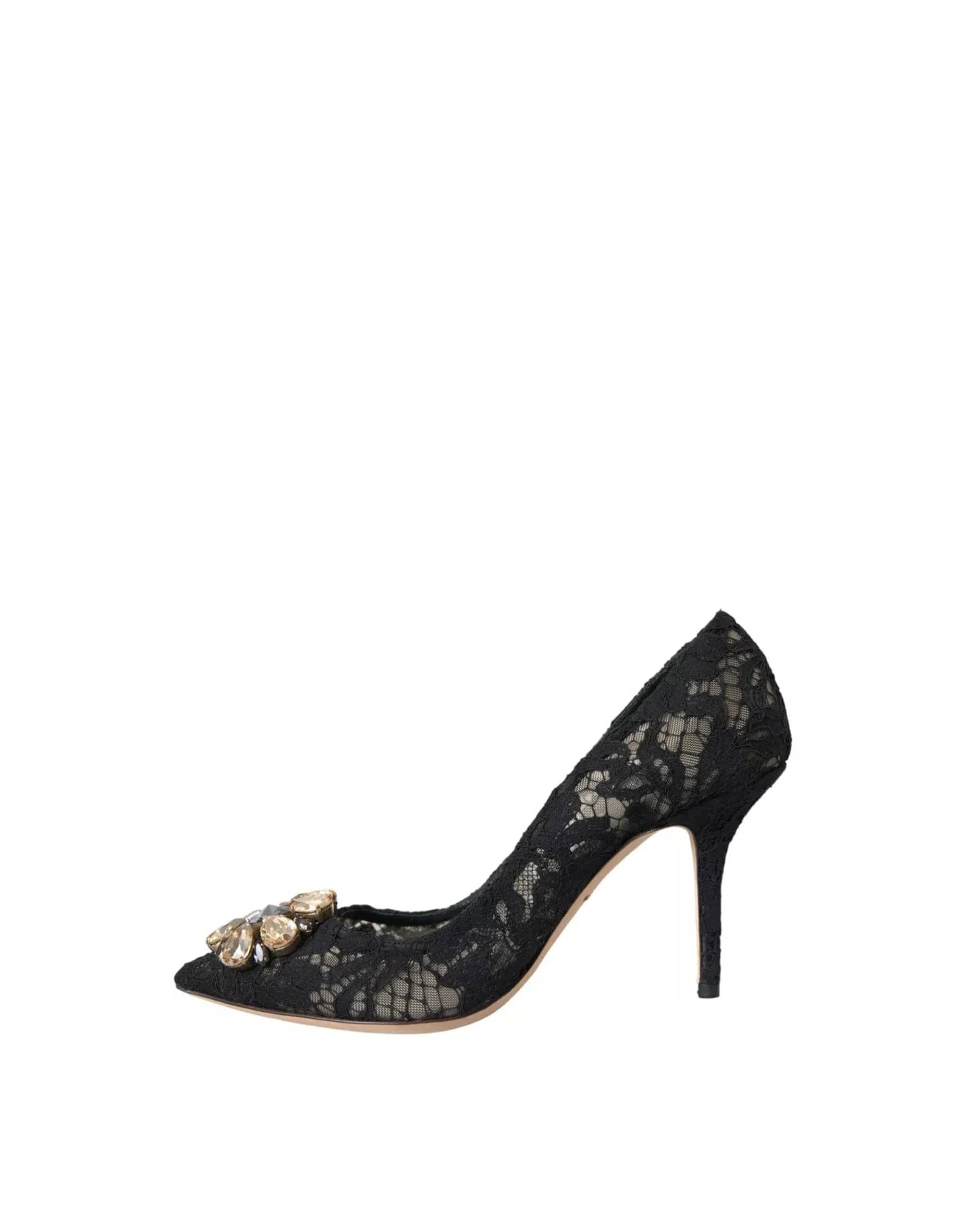 Dolce & Gabbana Taormina Lace Crystal Pumps