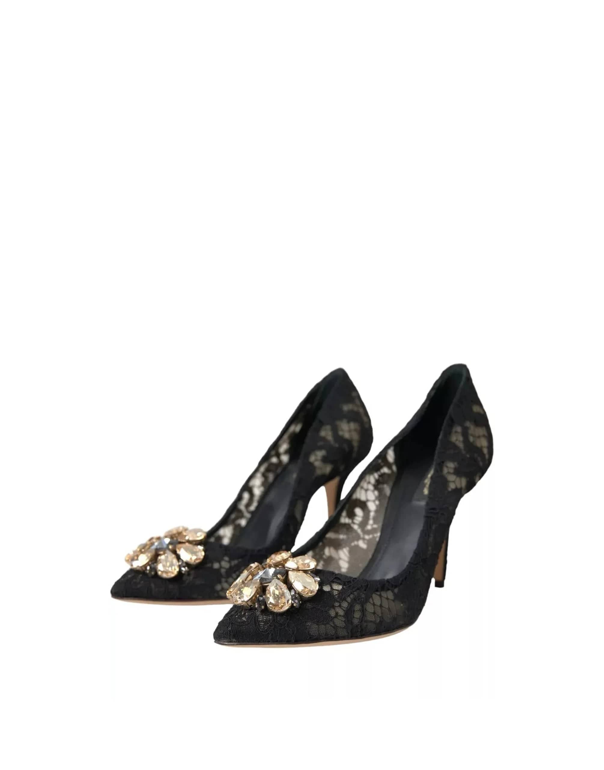 Dolce & Gabbana Taormina Lace Crystal Pumps