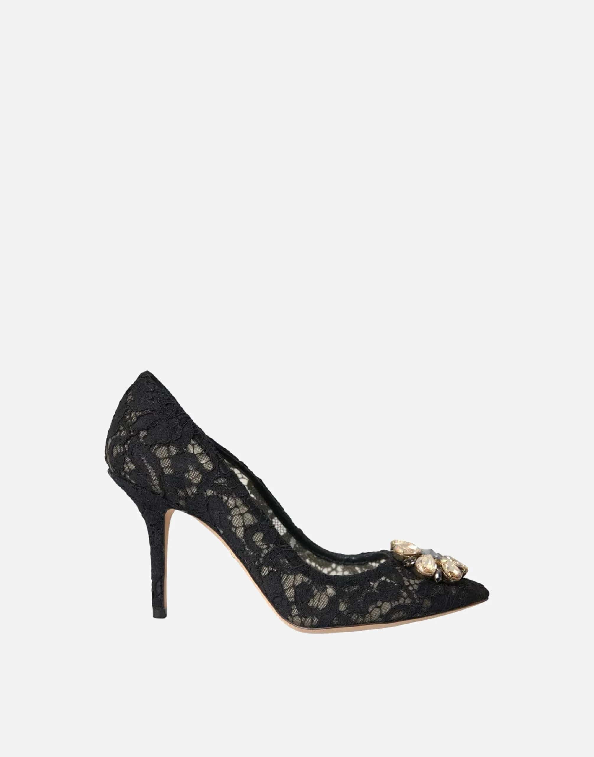 Dolce & Gabbana Taormina Lace Crystal Pumps