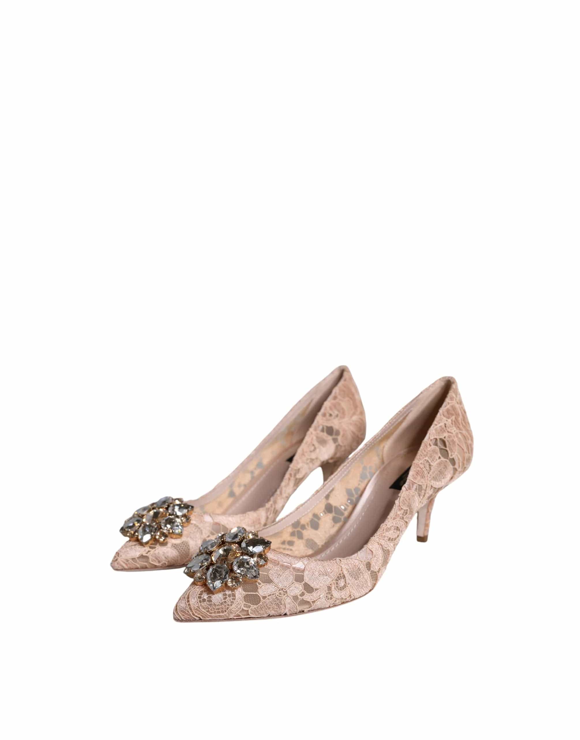 Dolce & Gabbana Taormina Lace Crystal Pumps