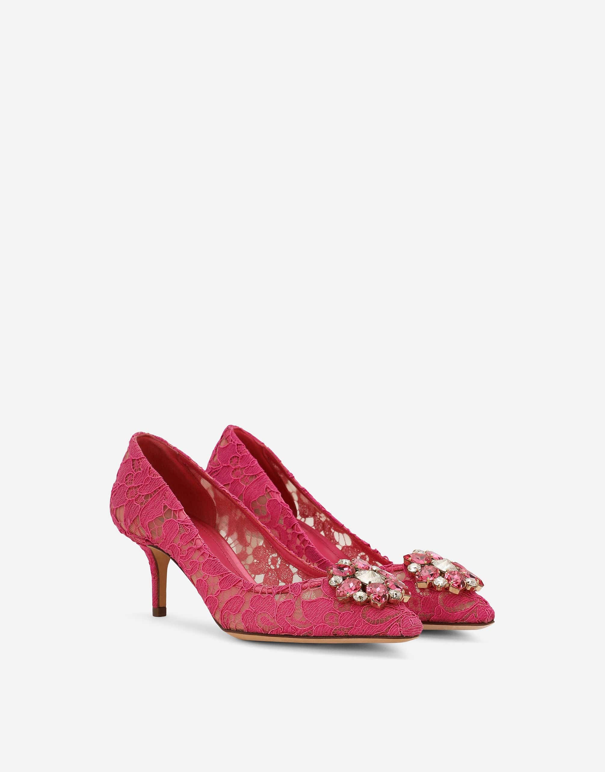 Dolce & Gabbana Taormina Lace Pumps With Crystals