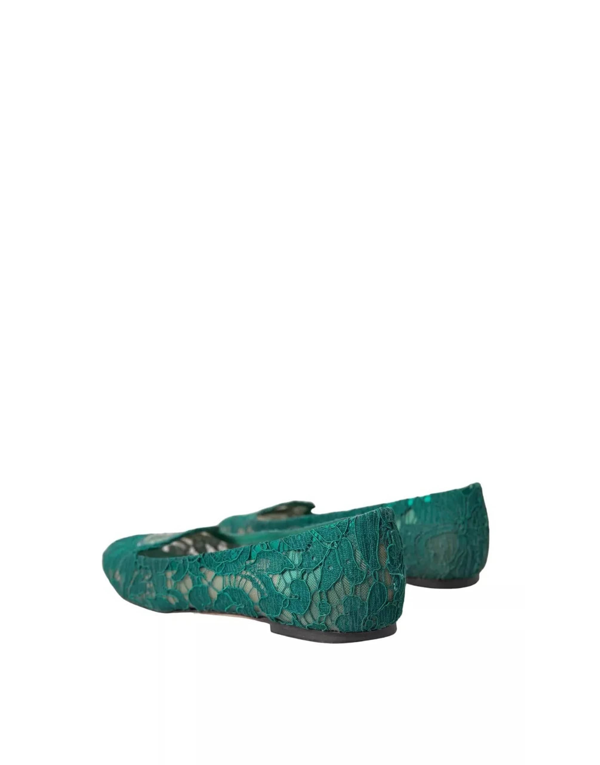 Dolce & Gabbana Taormina Lace Slip On Flat Shoes