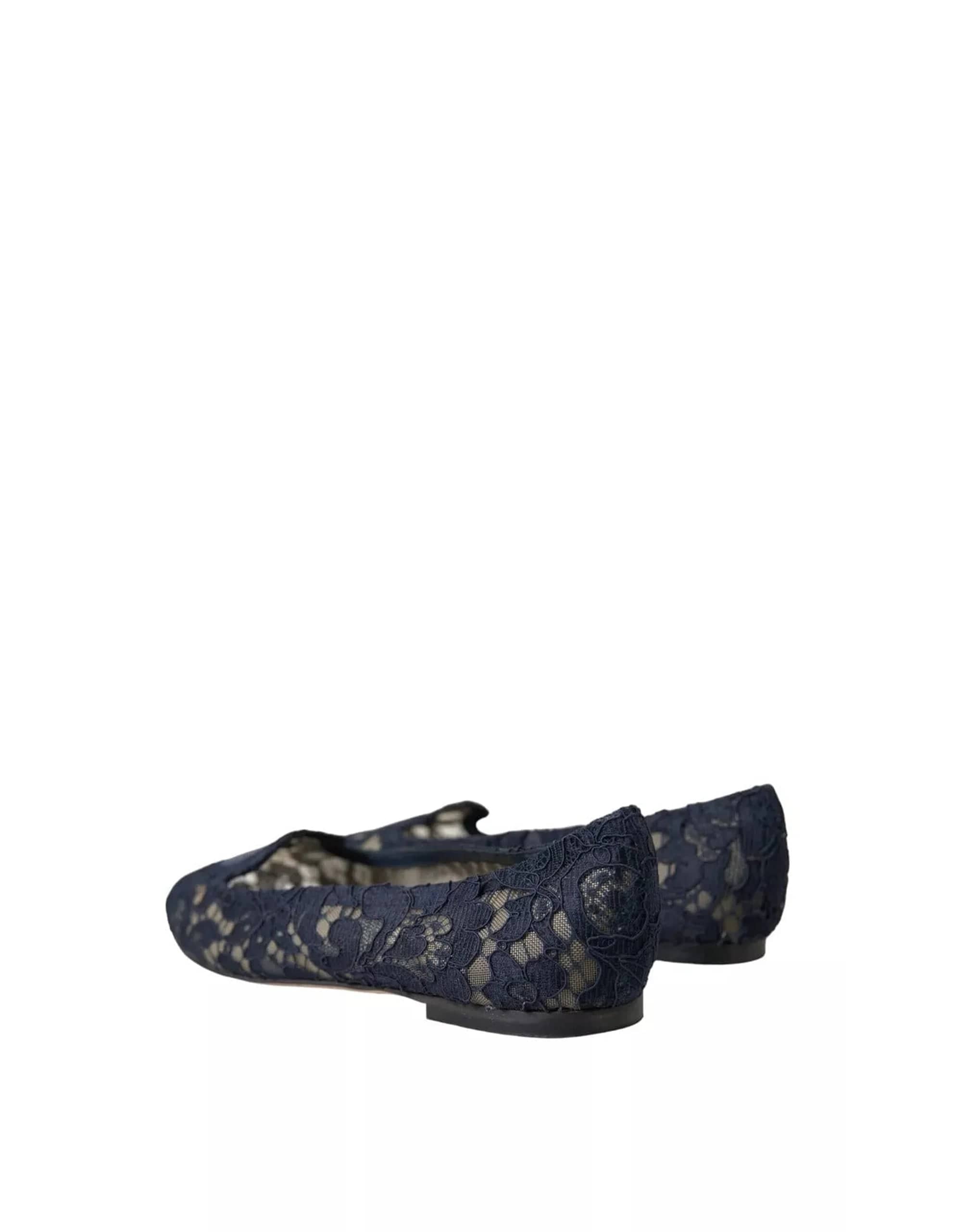 Dolce & Gabbana Taormina Lace Slip On Flat Shoes