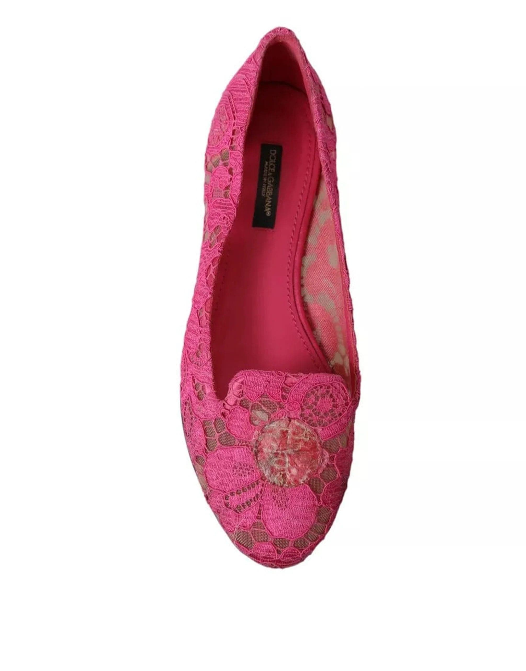 Dolce & Gabbana Taormina Lace Slip On Flats