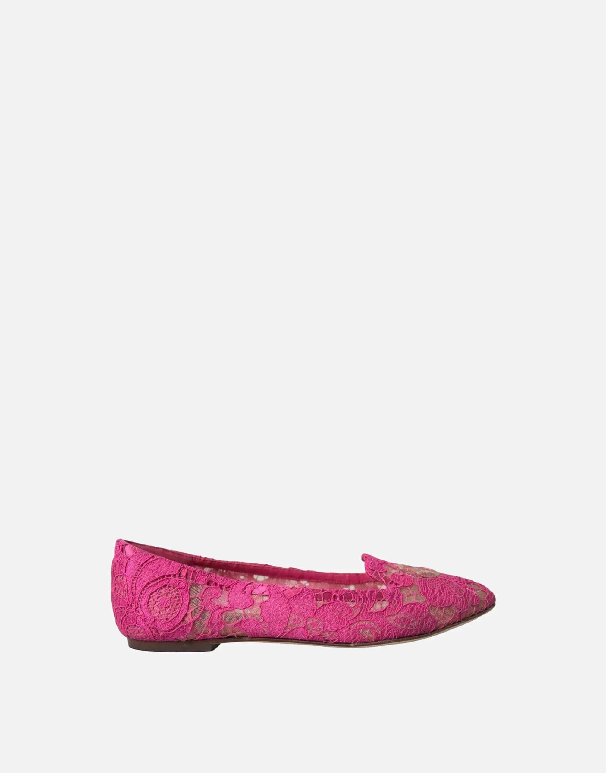 Dolce & Gabbana Taormina Lace Slip On Flats