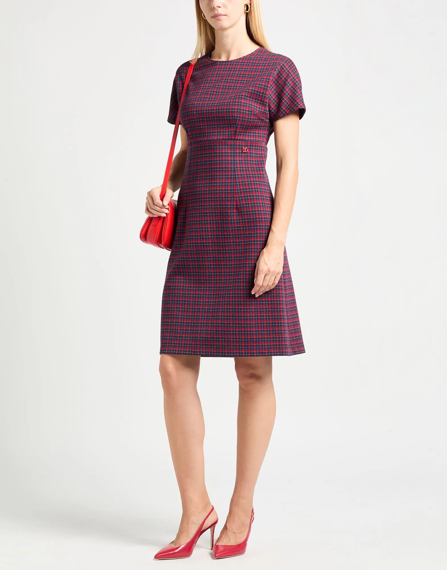 Dolce & Gabbana Tartan Check A-Line Dress