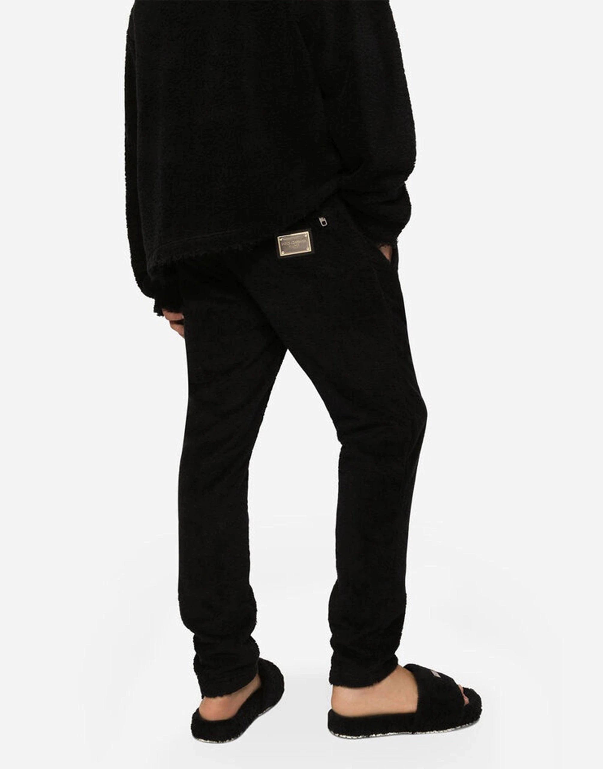 Dolce & Gabbana Terrycloth Logo-Plaque Track Pants