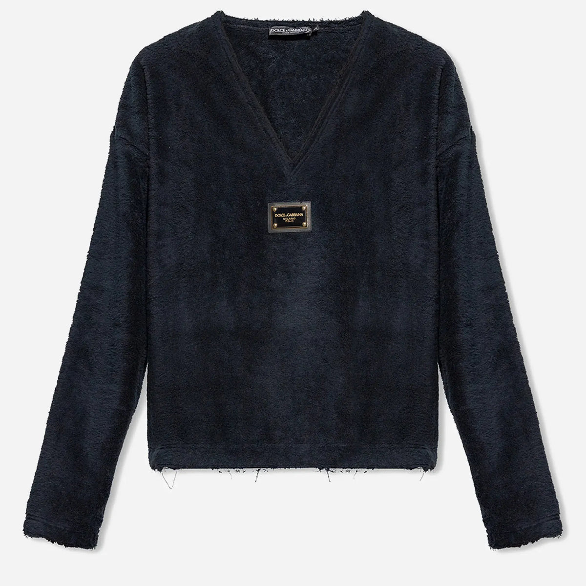 Dolce & Gabbana Terrycloth Logo Tag Sweatshirt | Sendegaro IT
