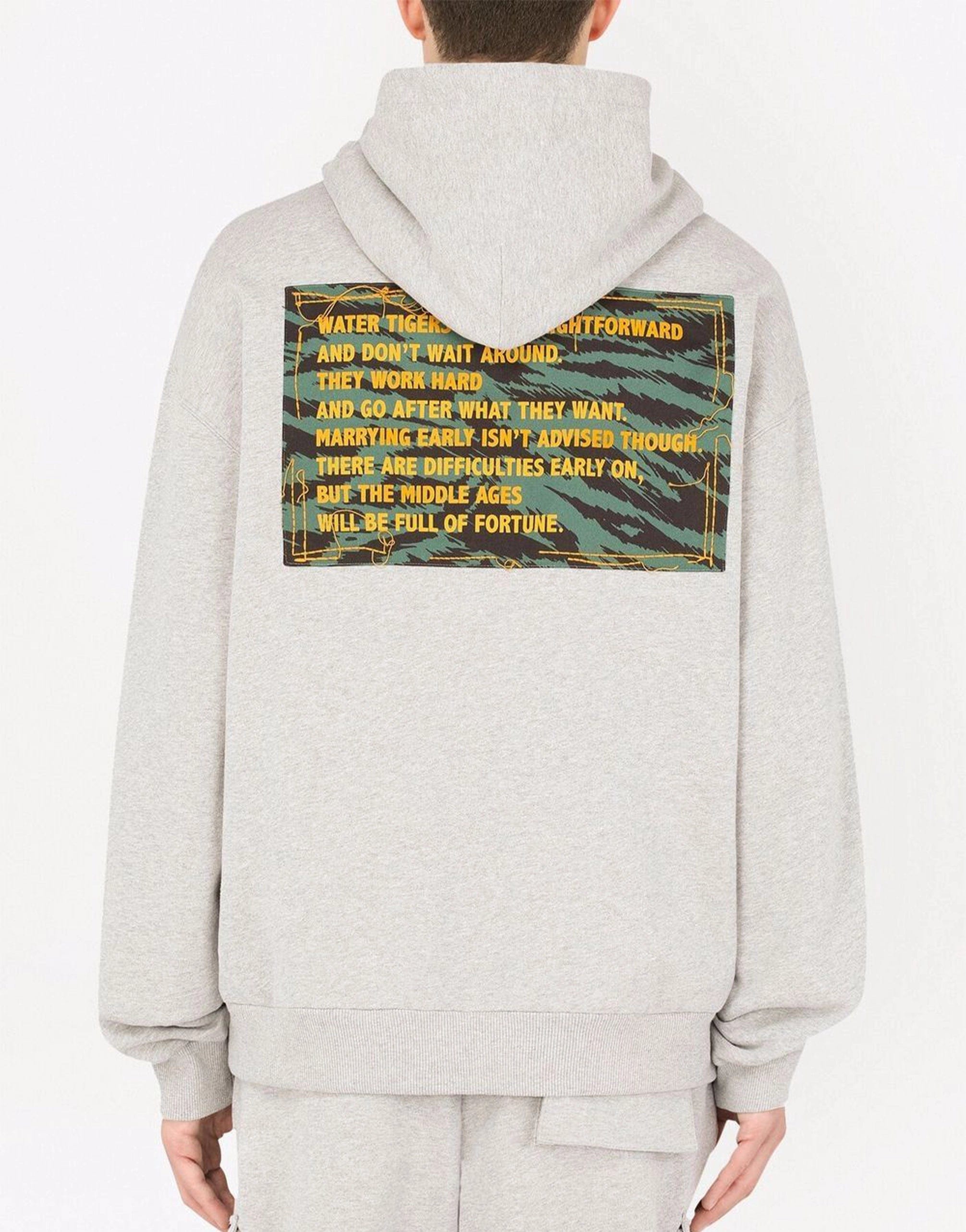 Dolce & Gabbana Text-Print Embroidered Hoodie