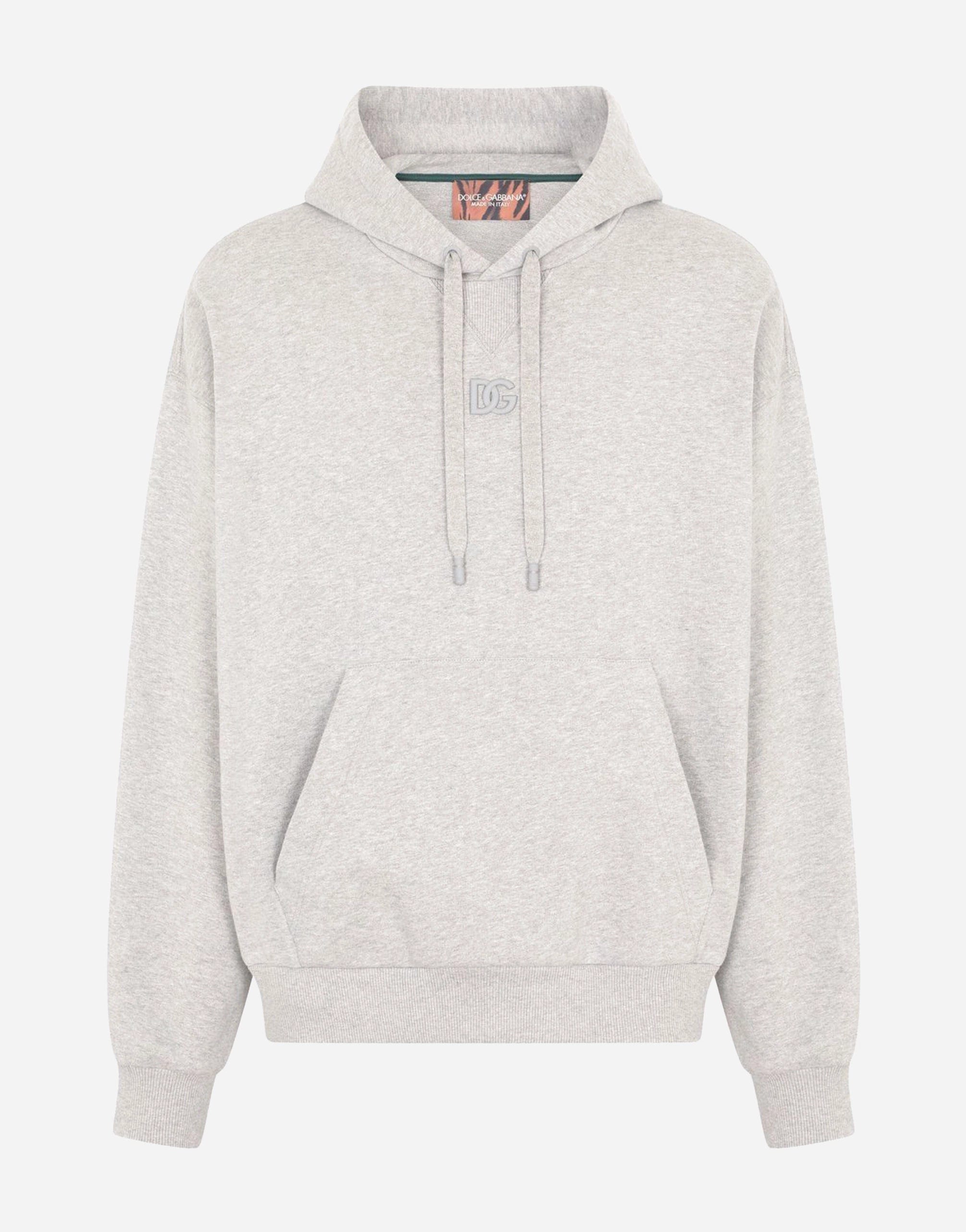 Text-Print Embroidered Hoodie