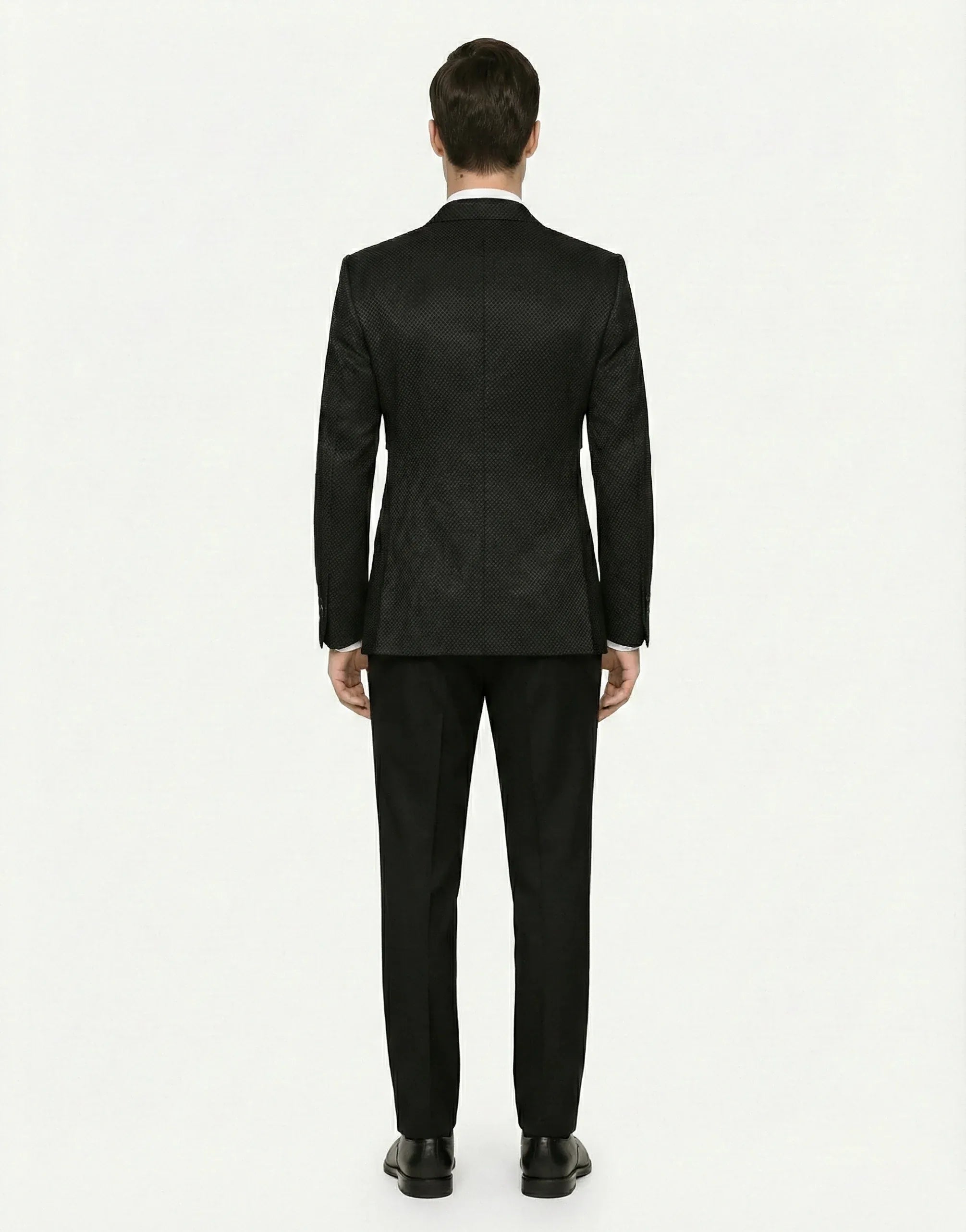 Dolce & Gabbana Textured Cotton & Silk Blend Double-Breasted Jacket