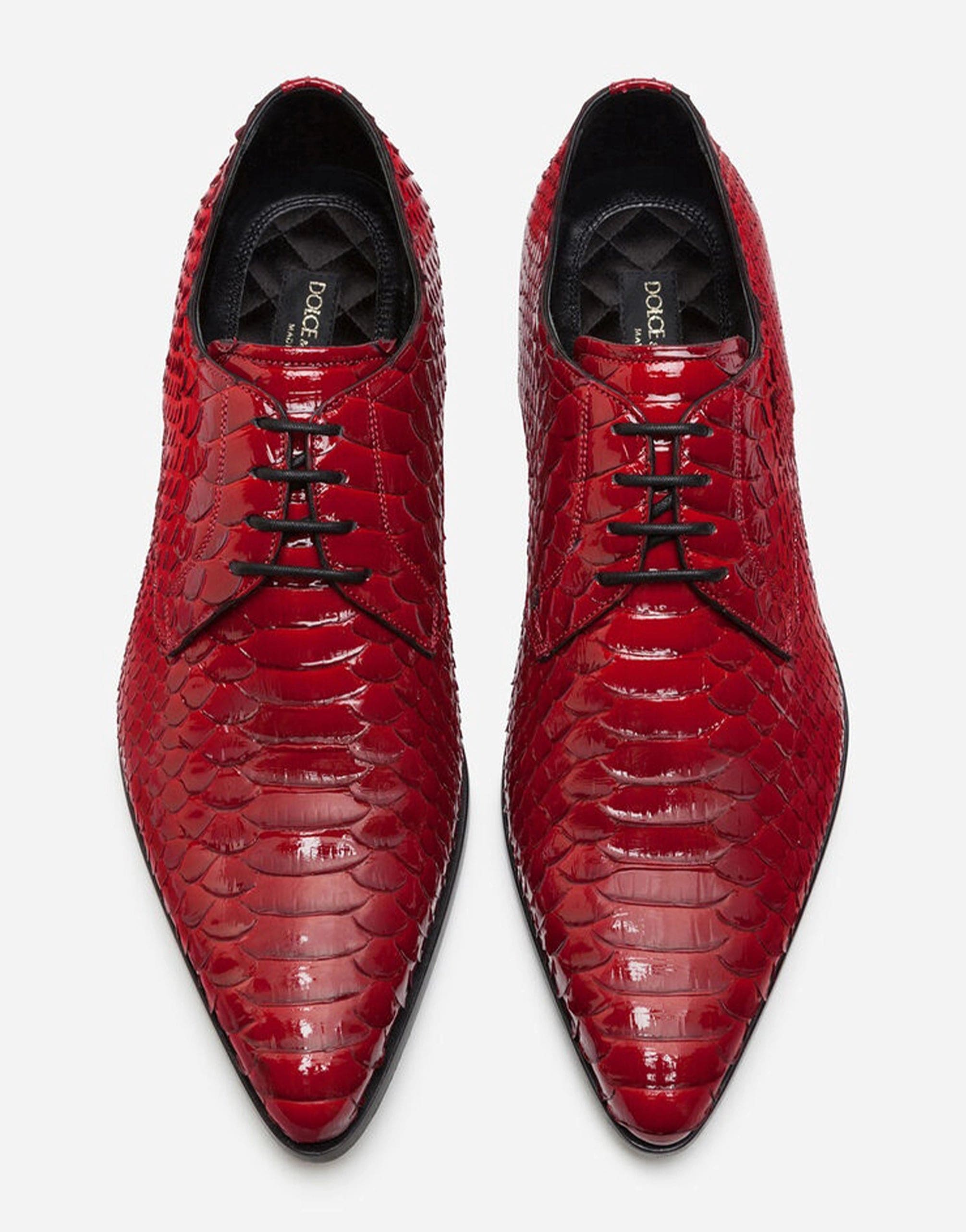 Dolce & Gabbana Textured Varnished Derby Shoes