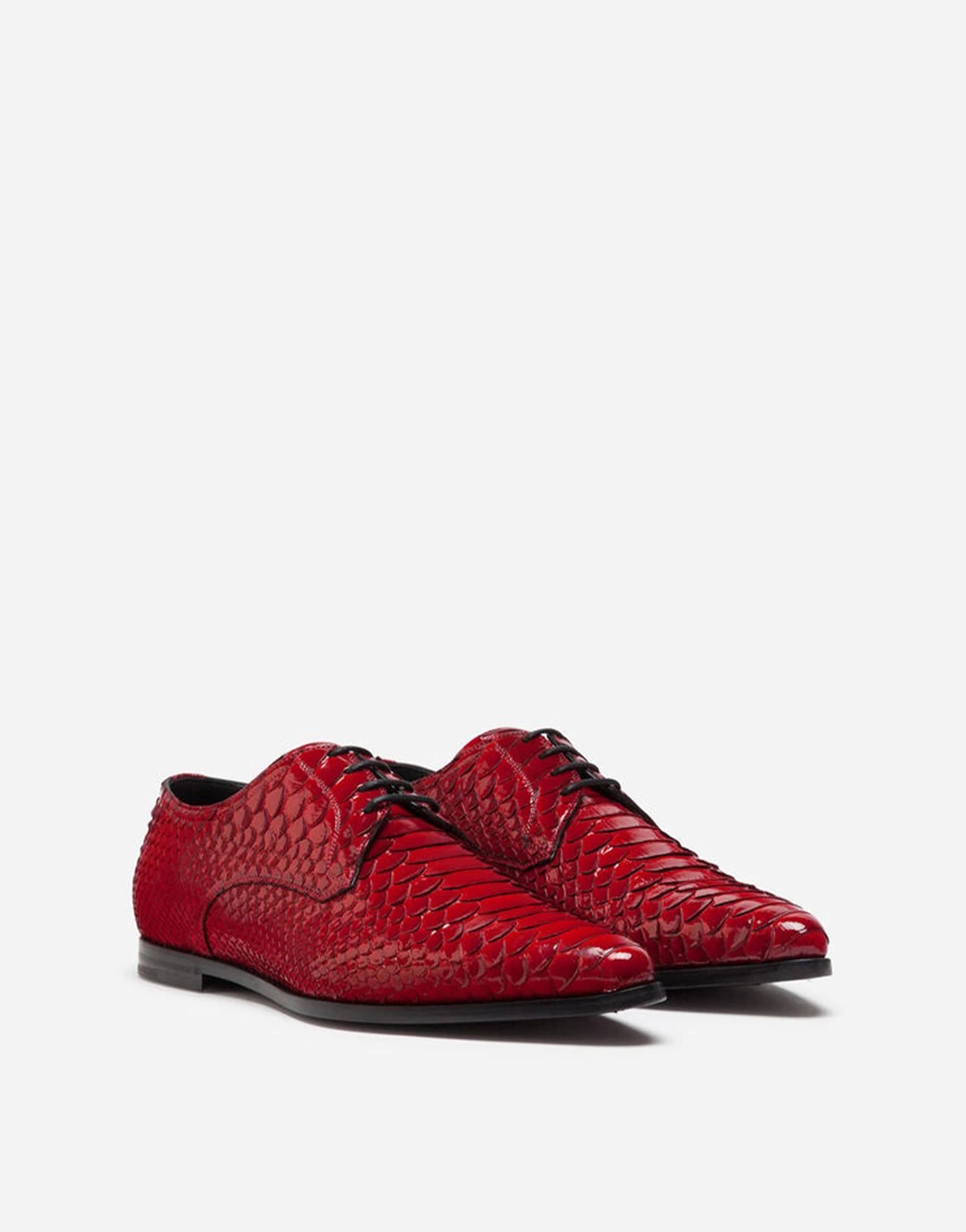 Dolce & Gabbana Textured Varnished Derby Shoes