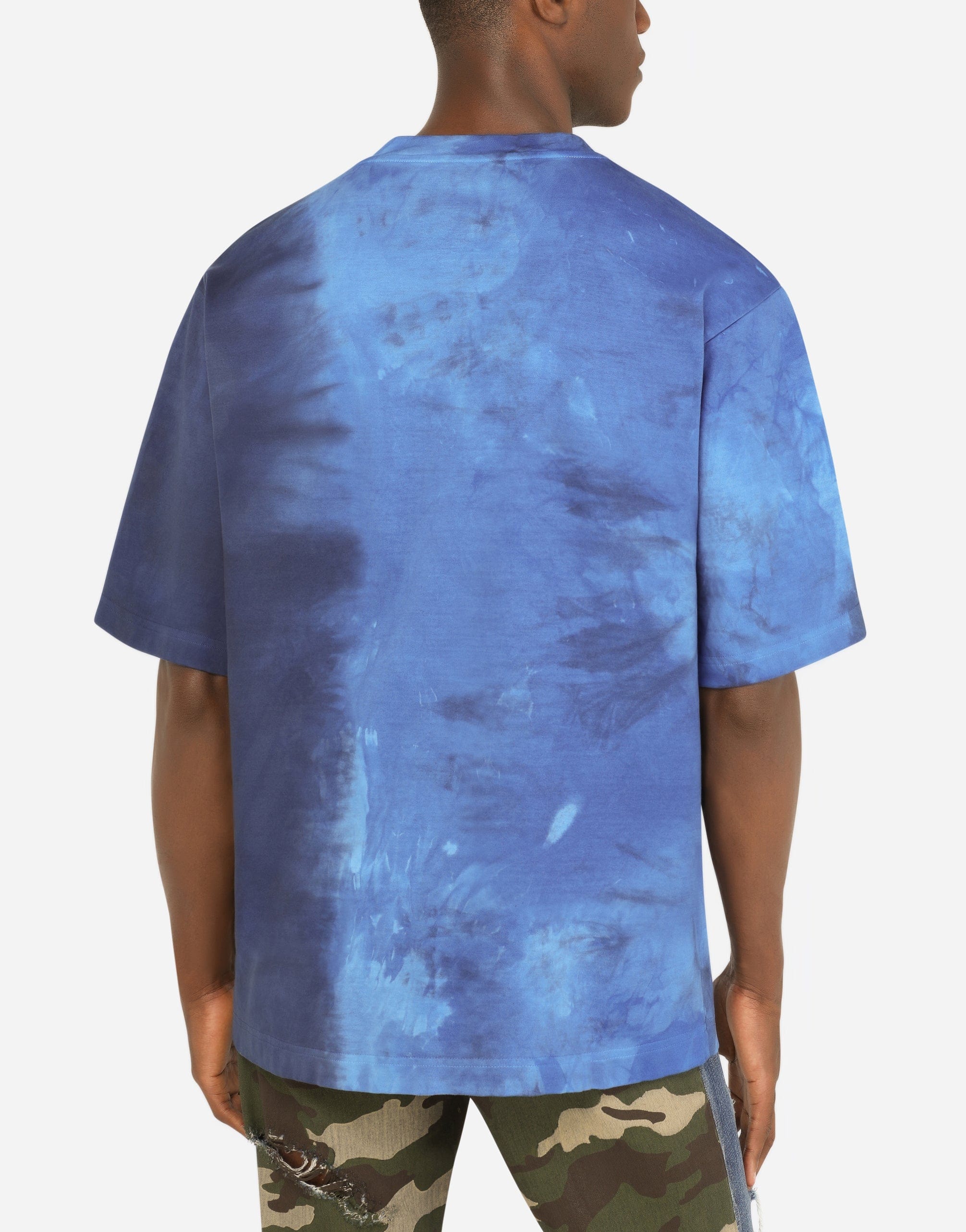 Dolce & Gabbana Tie-Dye Peace Sign T-Shirt