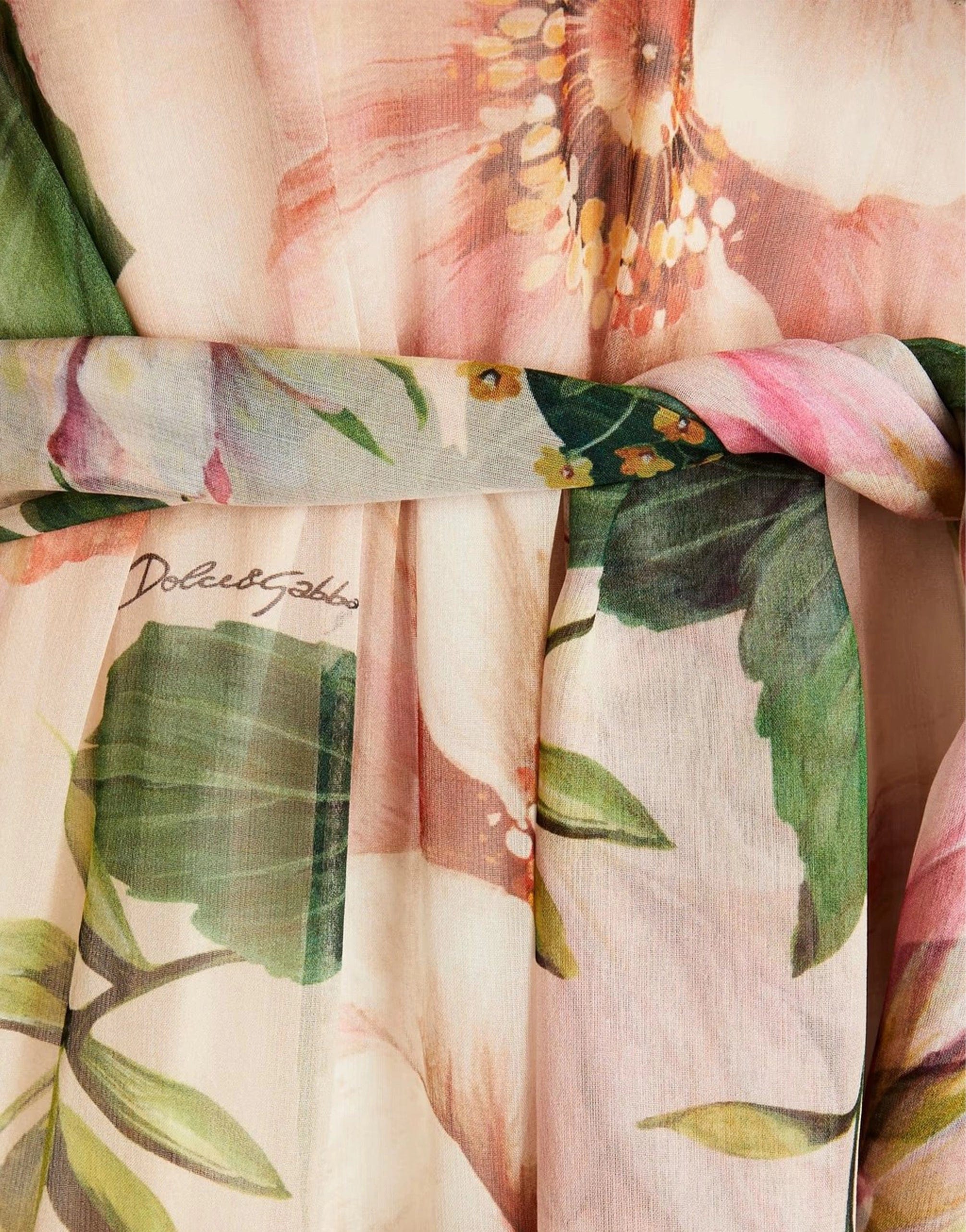 Dolce & Gabbana Tiered Floral-Print Silk Maxi Dress
