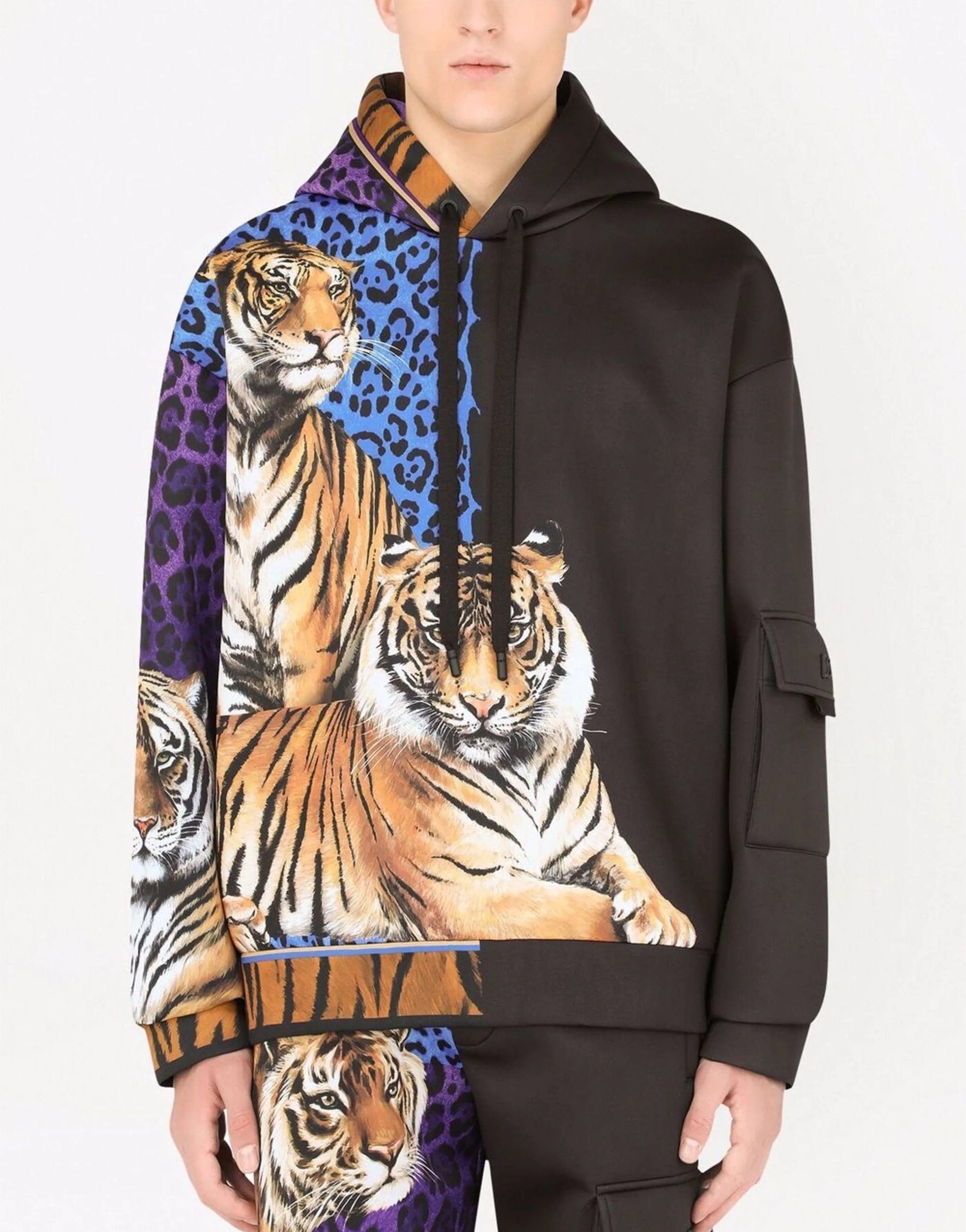 Dolce Gabbana Tiger Print Hoodie Sendegaro
