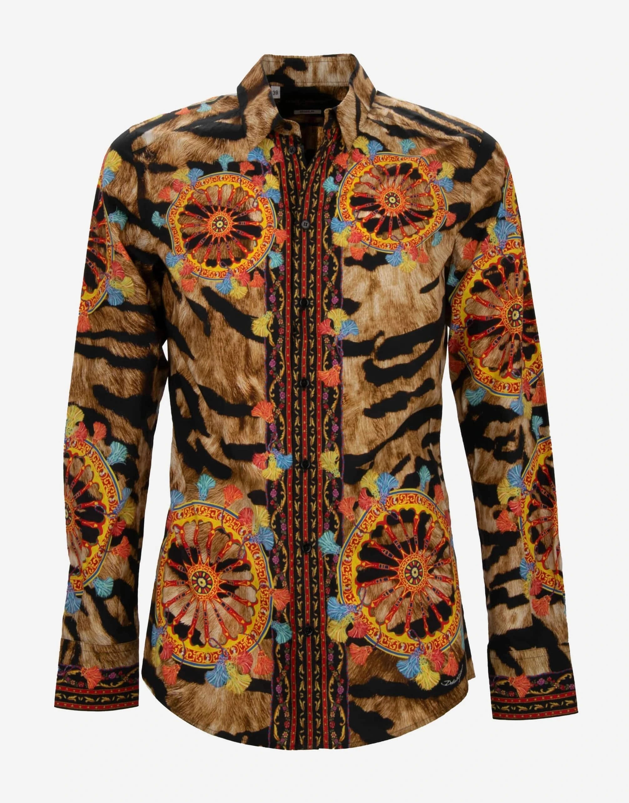 Dolce & Gabbana Tiger-Print Long Sleeve Shirt