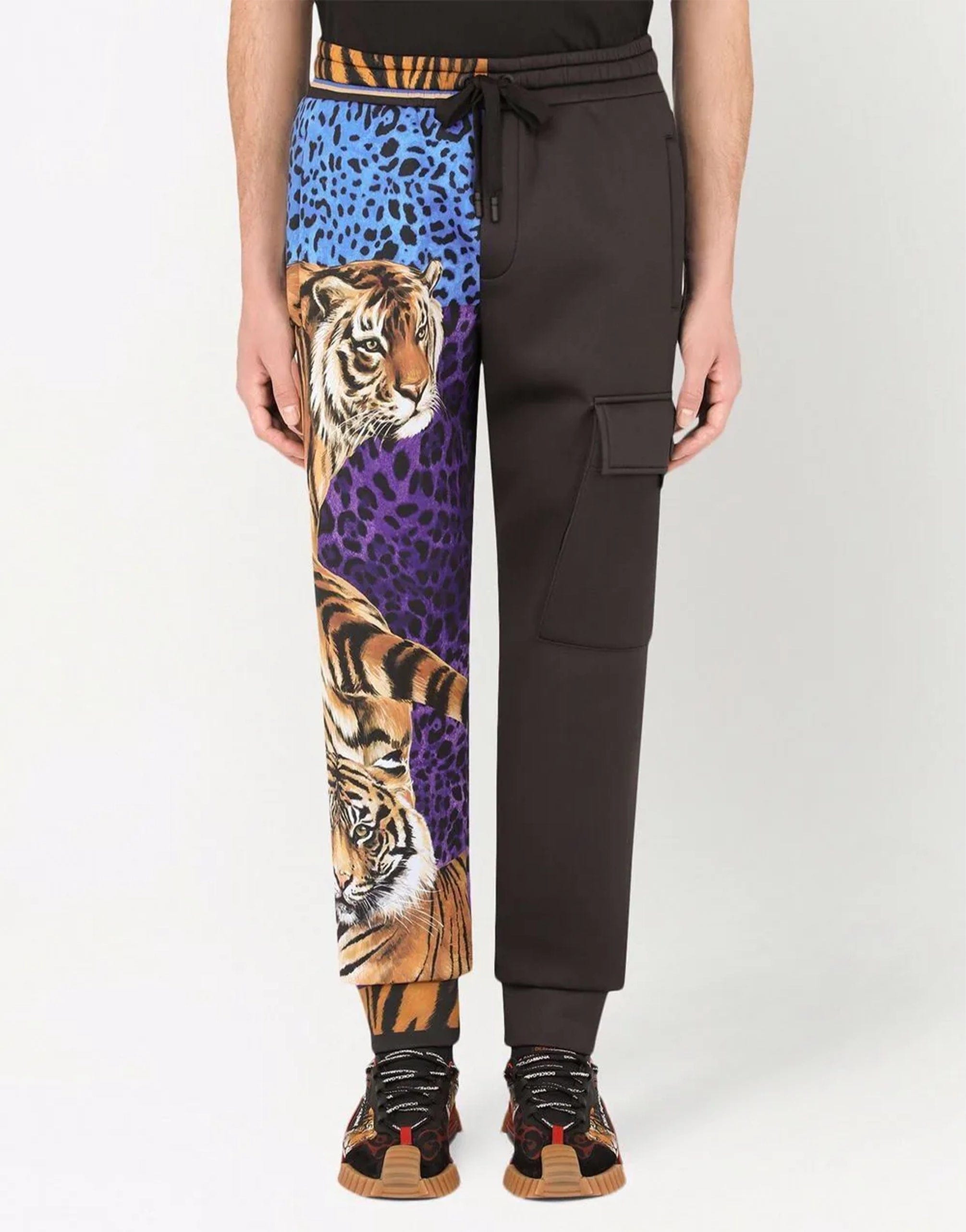 Tiger-Print Track Pants