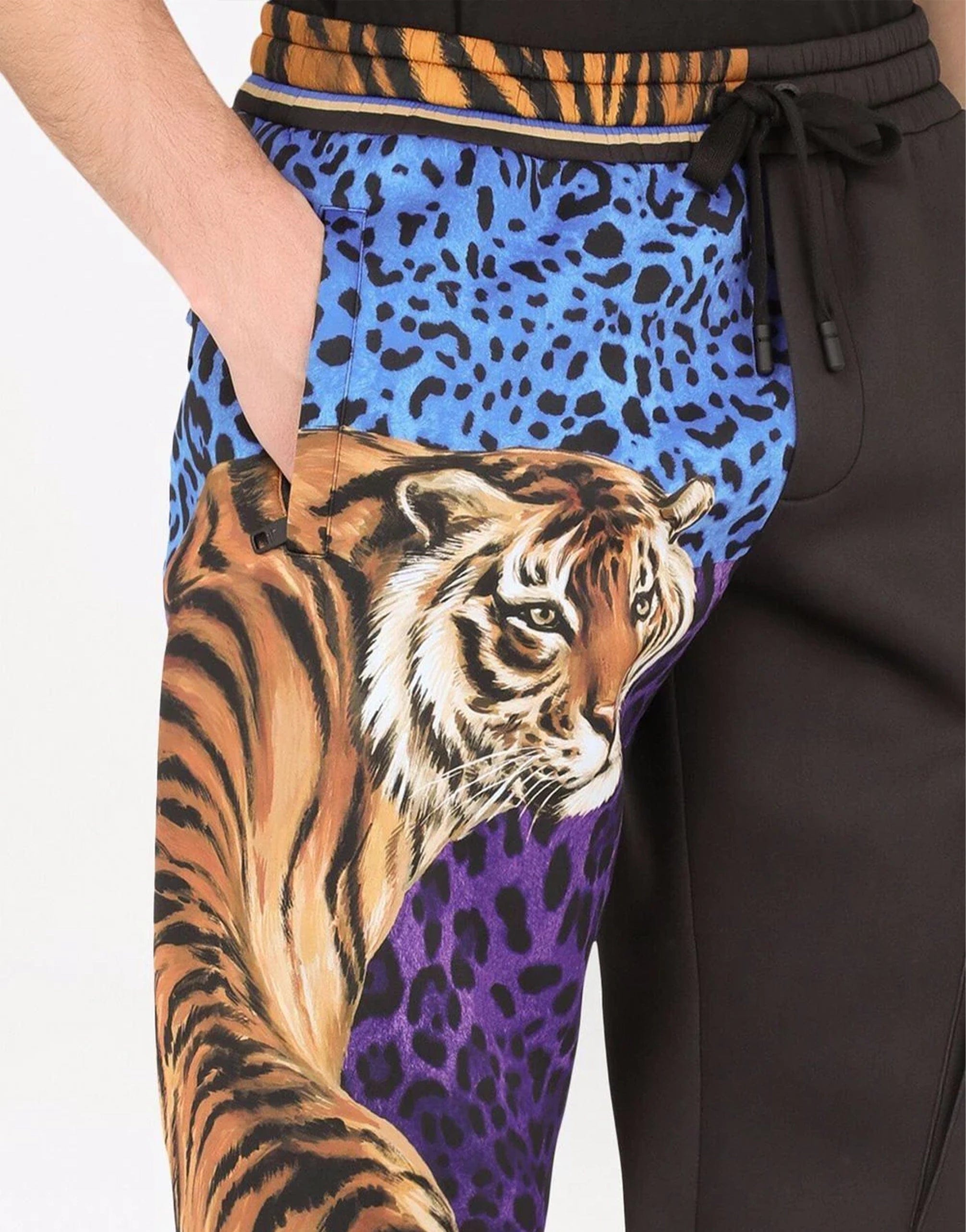 Pantalones de pista de impresión de tigre