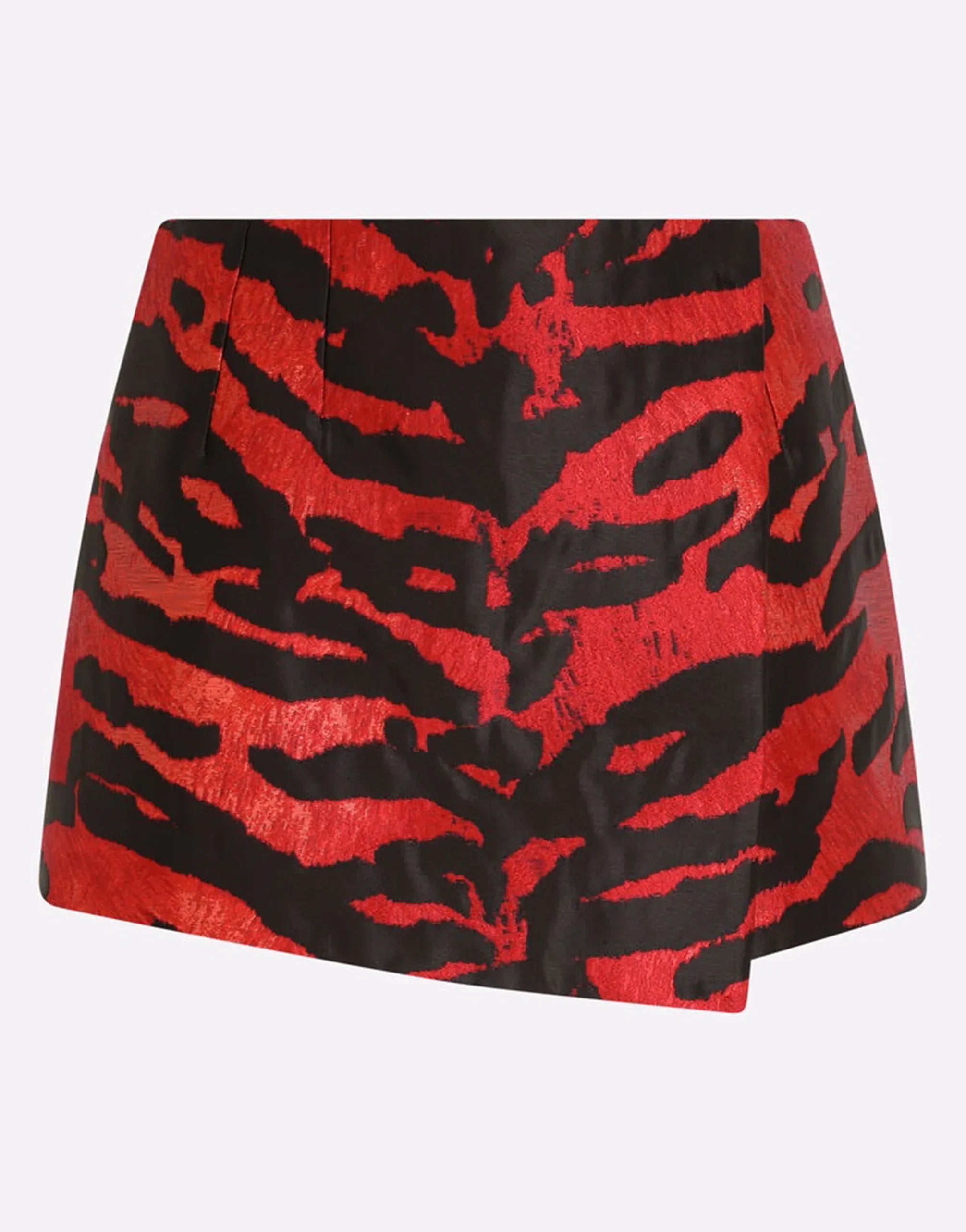 Dolce & Gabbana Tiger-Print Wrap Lamé Jacquard Skirt
