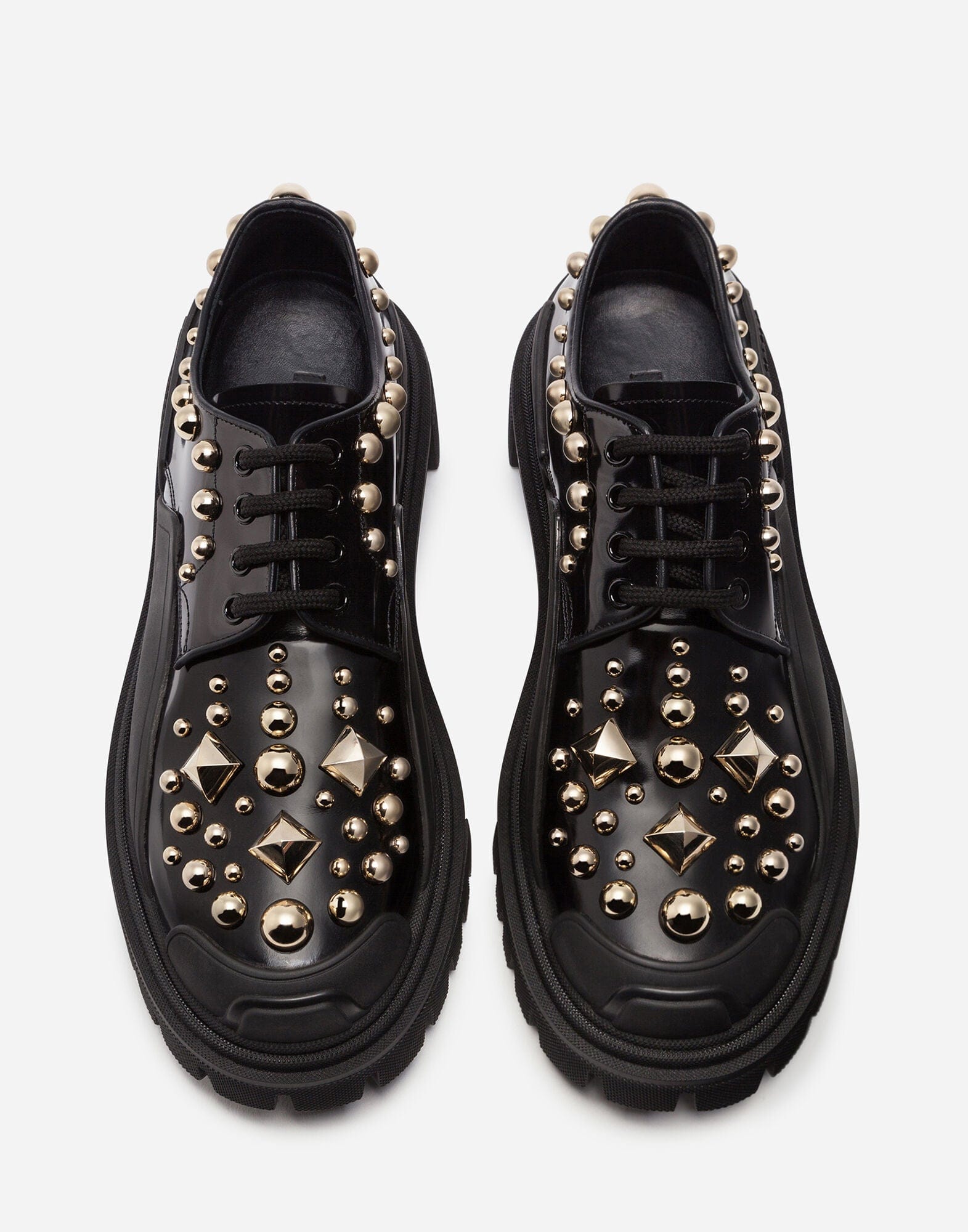 Dolce & Gabbana Trekking Derby With Stud Embroidery