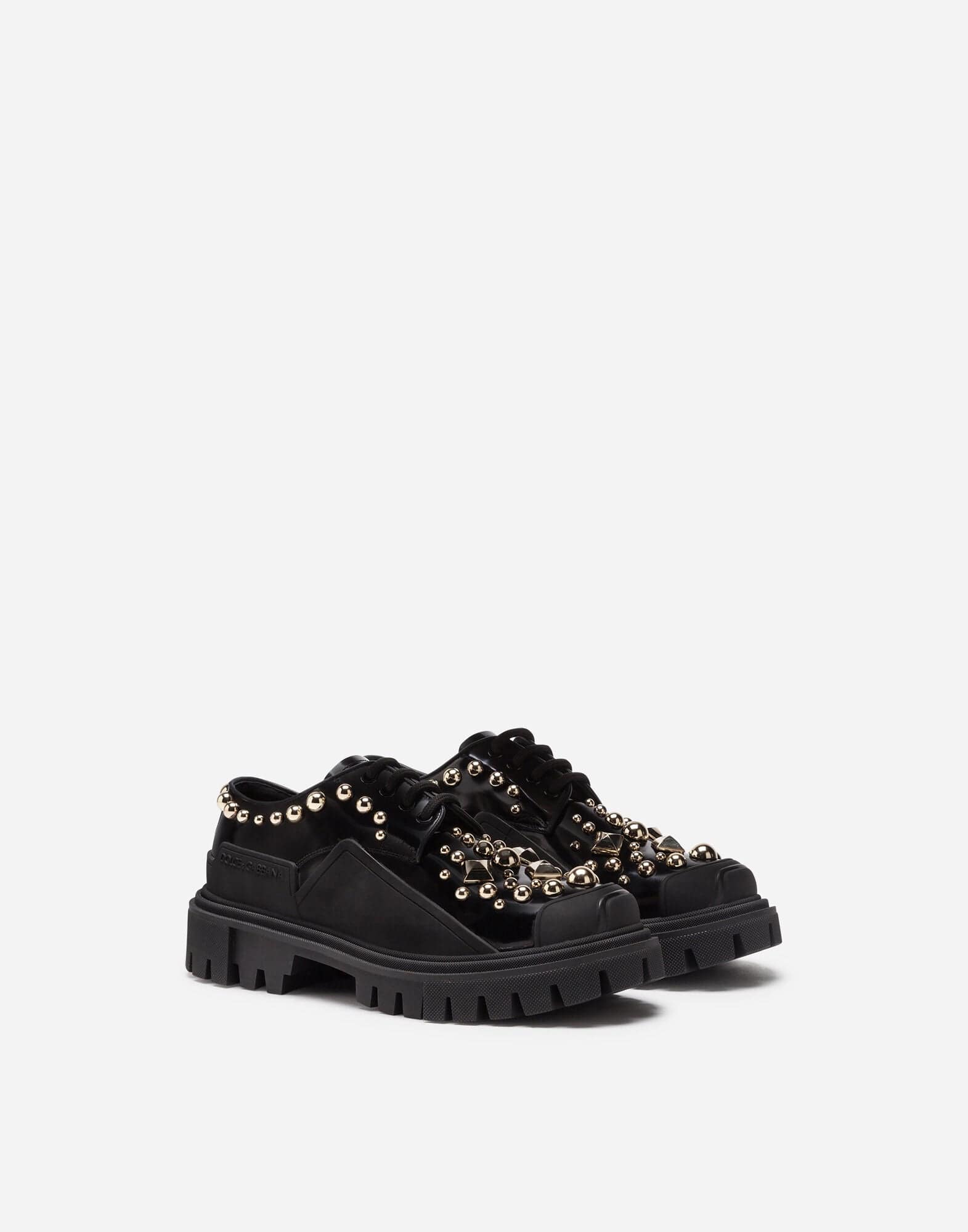 Dolce & Gabbana Trekking Derby With Stud Embroidery