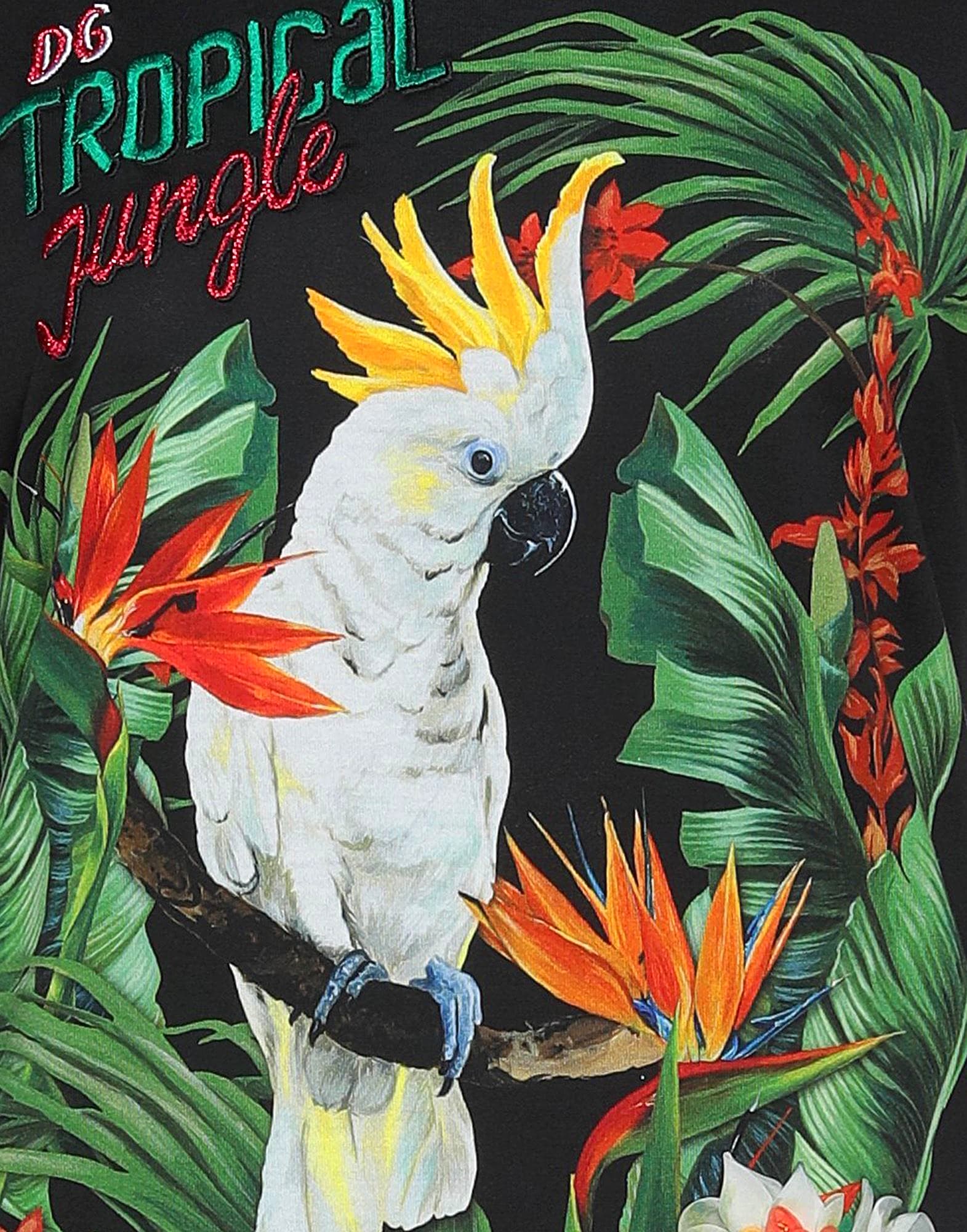 Dolce & Gabbana Dolce & Gabbana Tropical Jungle Cockatoo Print T-Shirt