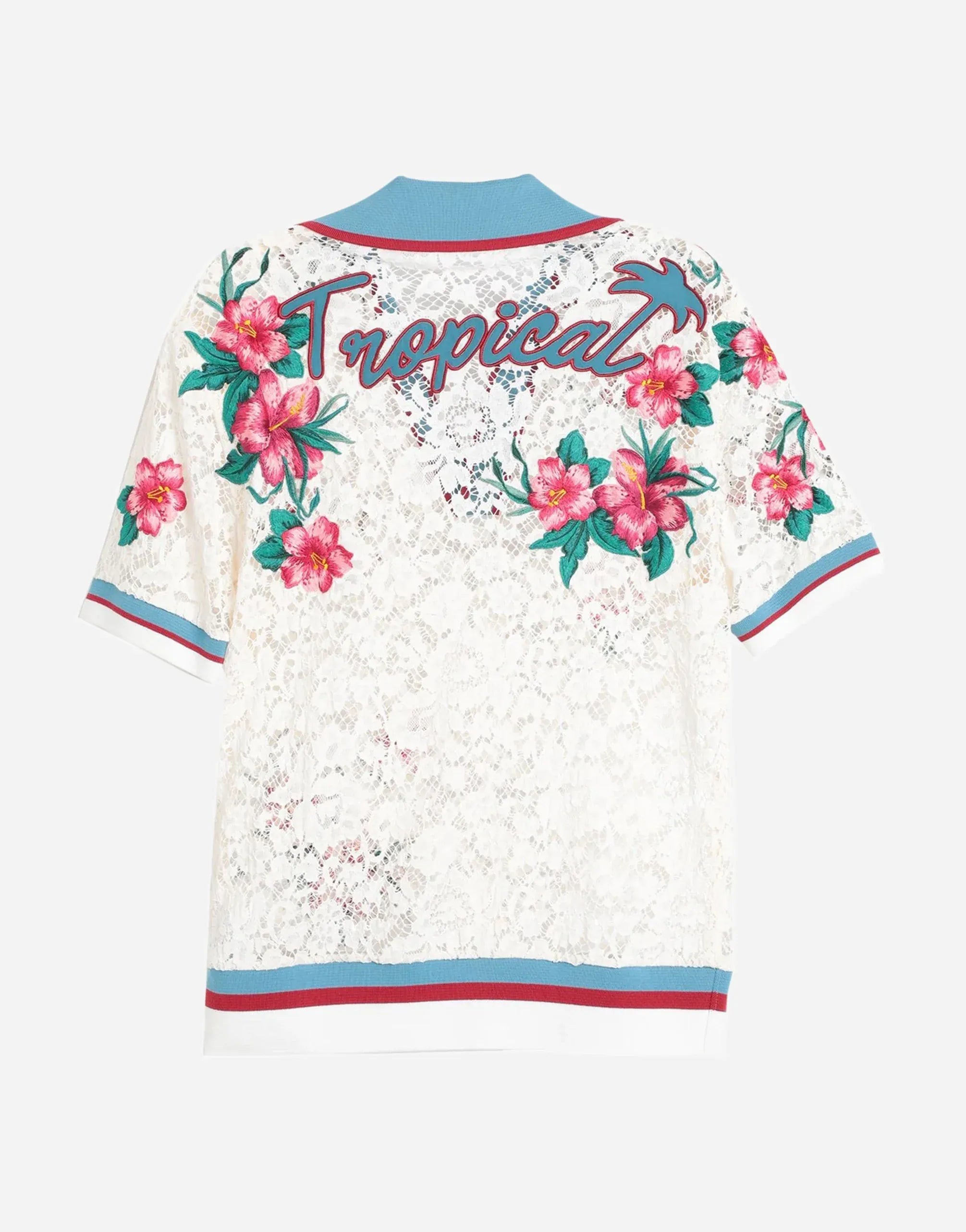 Polo de Tennis en Dentelle Tropicale - alternate view