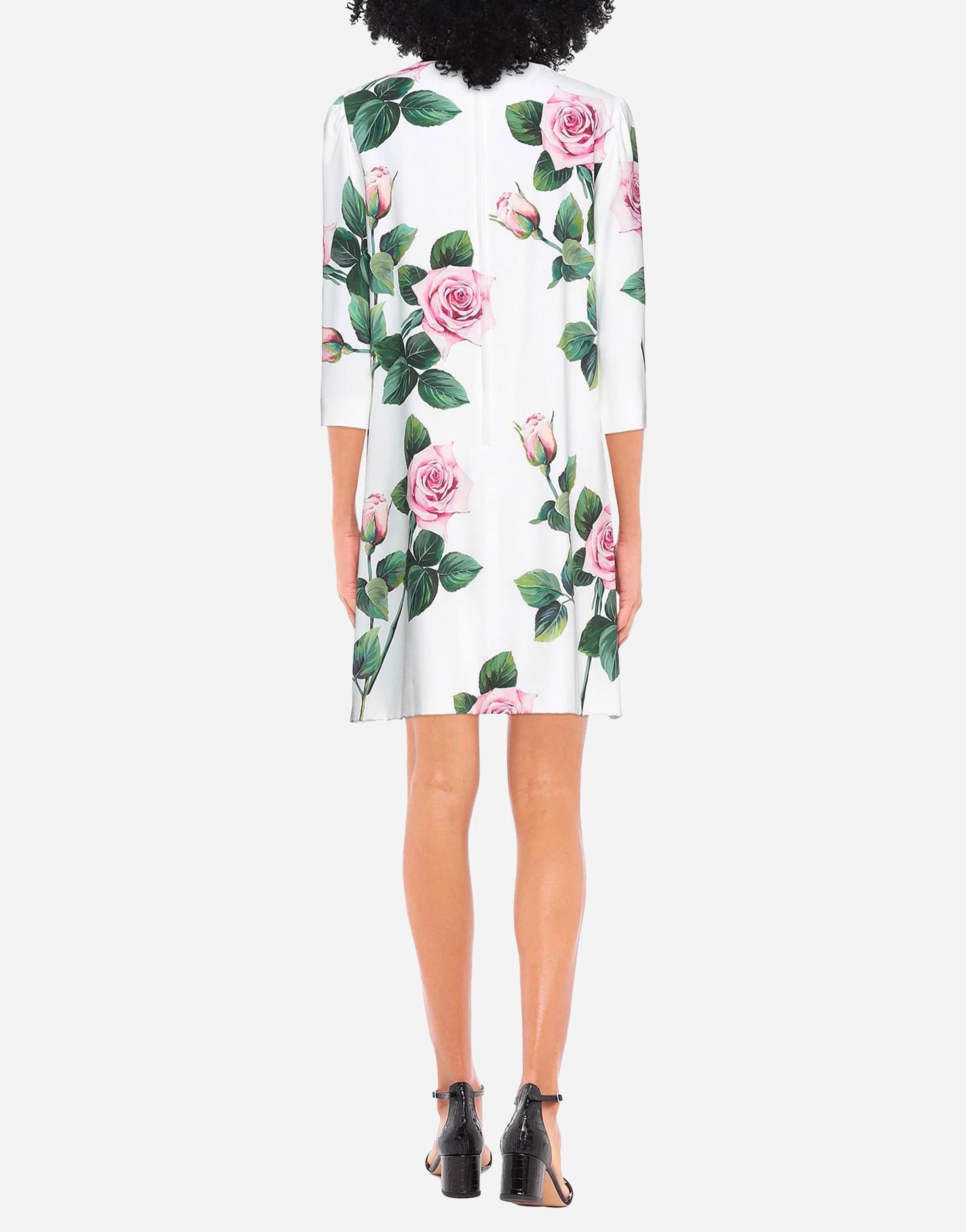 Tropical Rose printed Short Dress